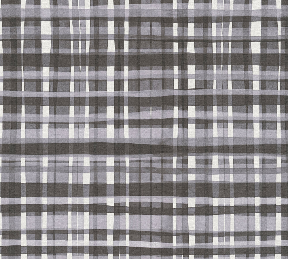 AS Vliestapete Anna d'Andrea Kariert Grau 782244