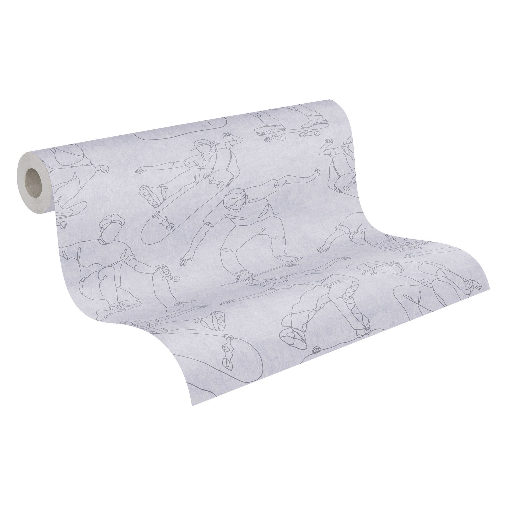 AS Vliestapete Lilly & Luis Skater Grau 771741