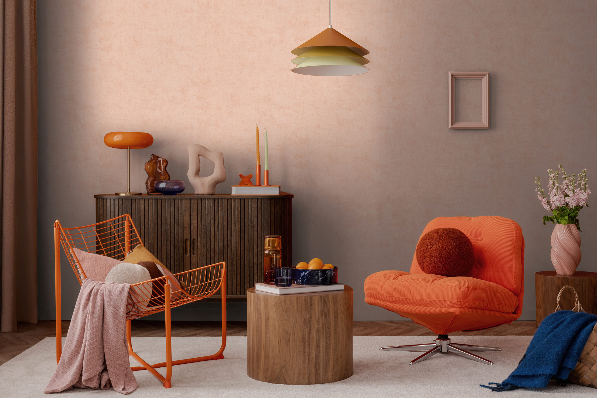 AS Vliestapete Nordic Feeling Unitapete Rosa 791537