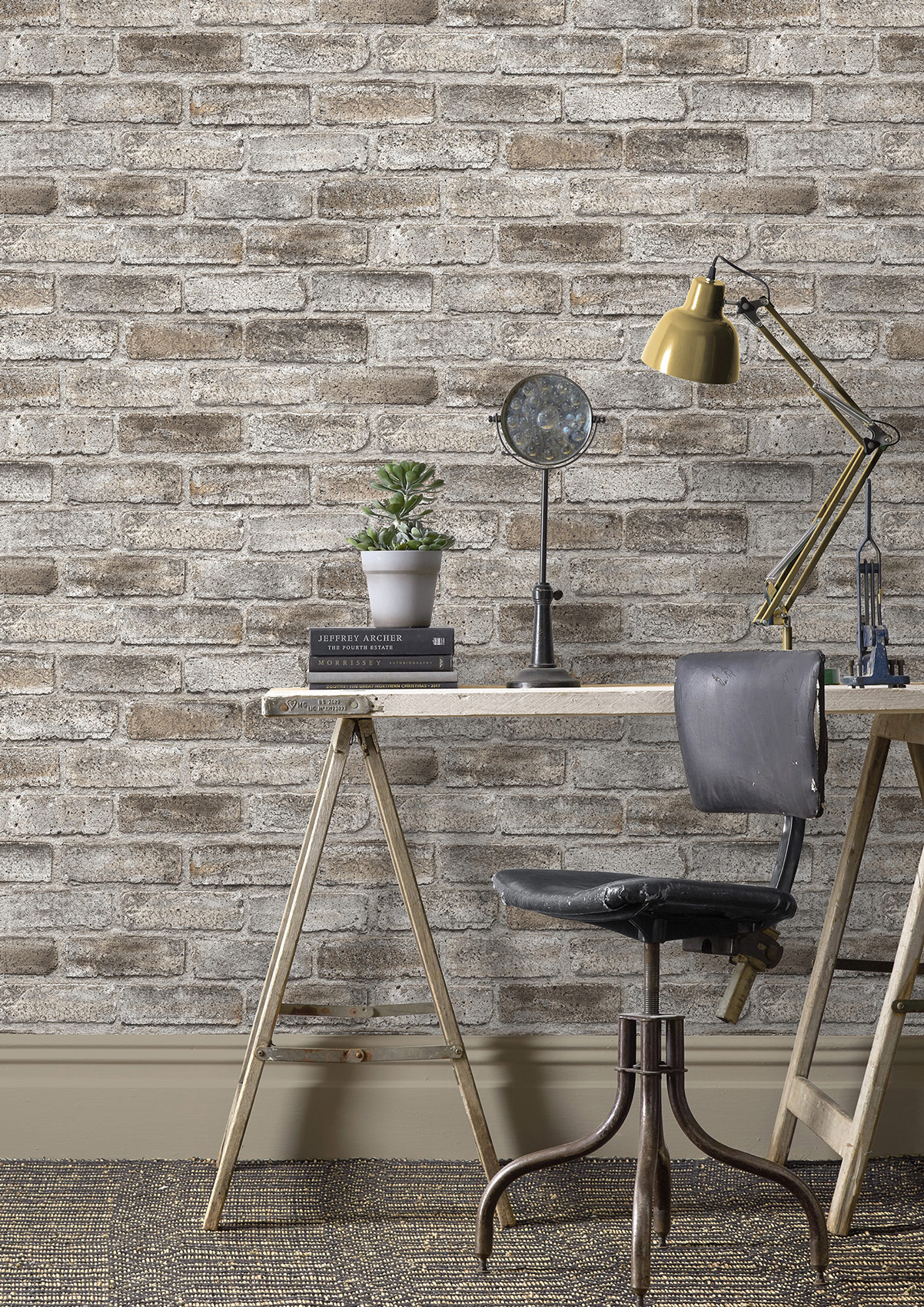 Rasch Vliestapete Symphony Mauer Grau-Steingrau 869002