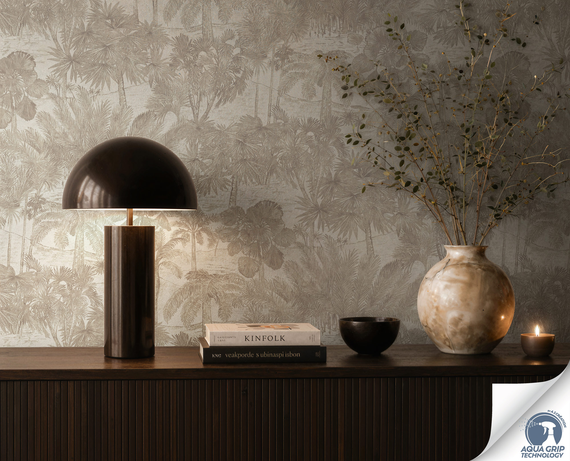 AS Vliestapete Cosiness Designdrop 2 Dschungel Beige 793172