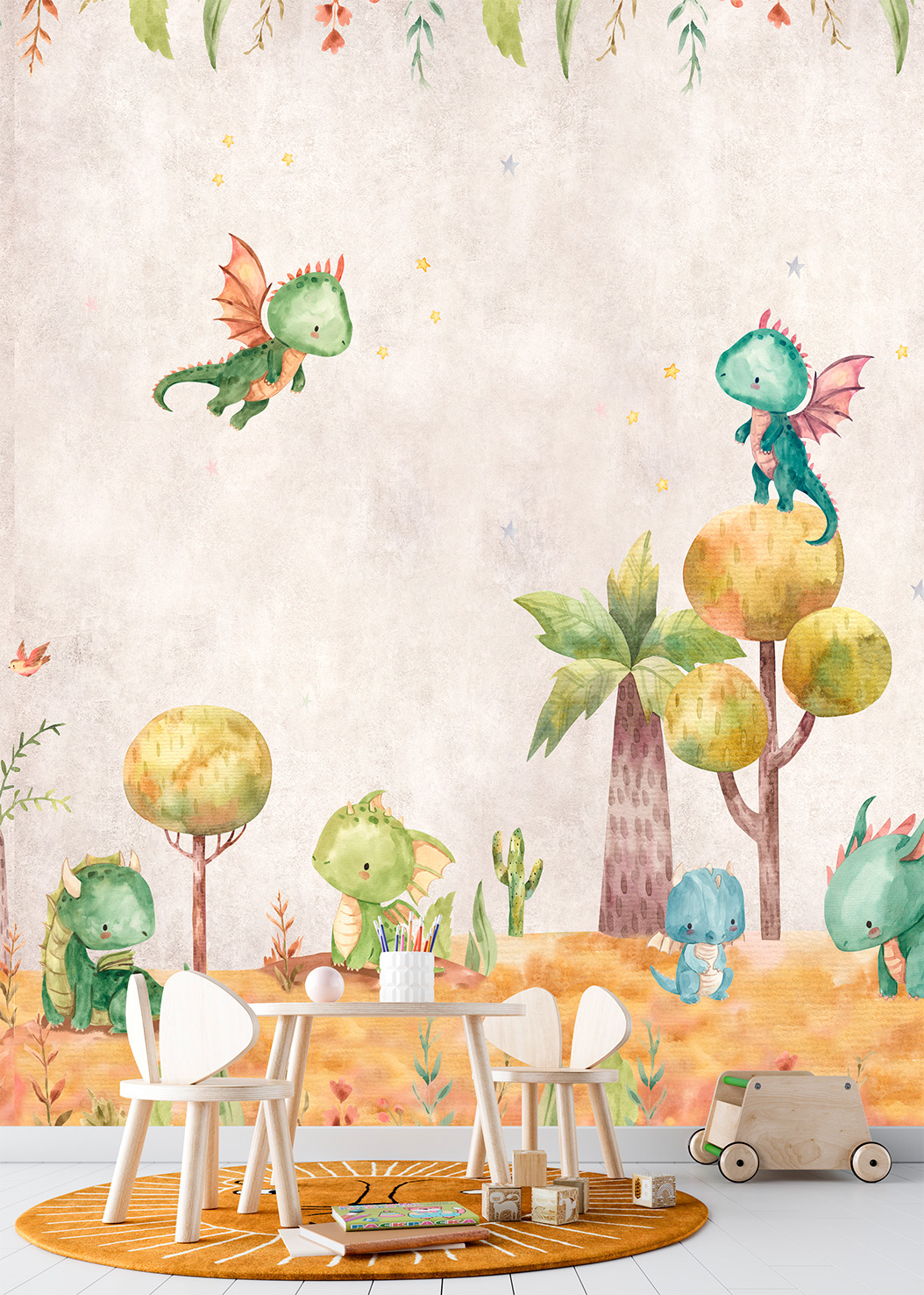 Decoprint Fototapete Cute Walls Kleiner Drache CW60531