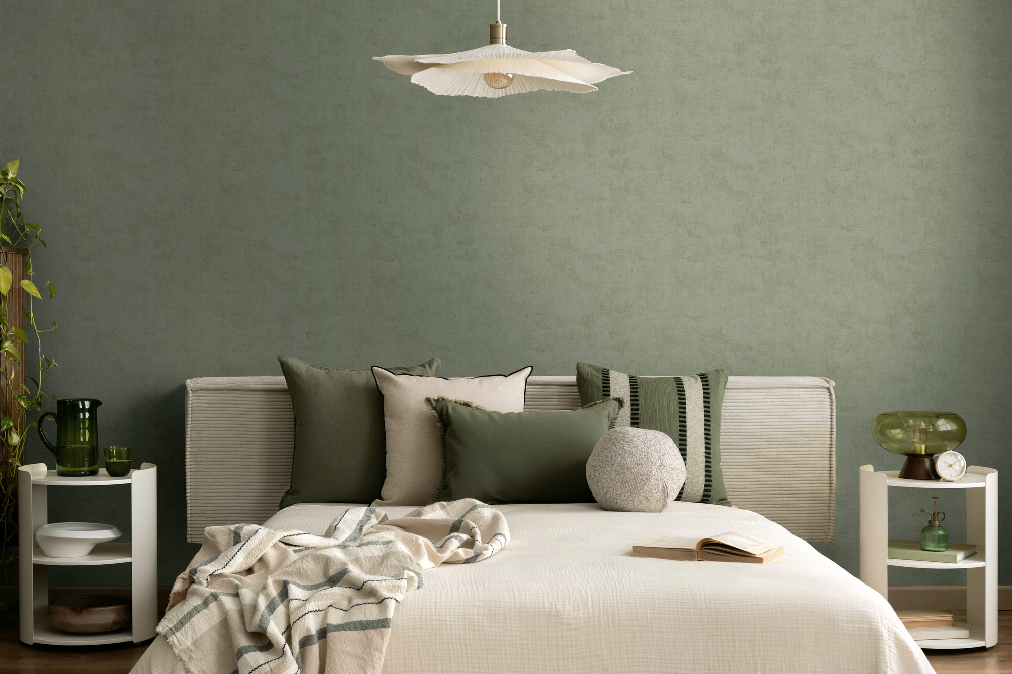 AS Vliestapete Nordic Feeling Unitapete Grün 791522