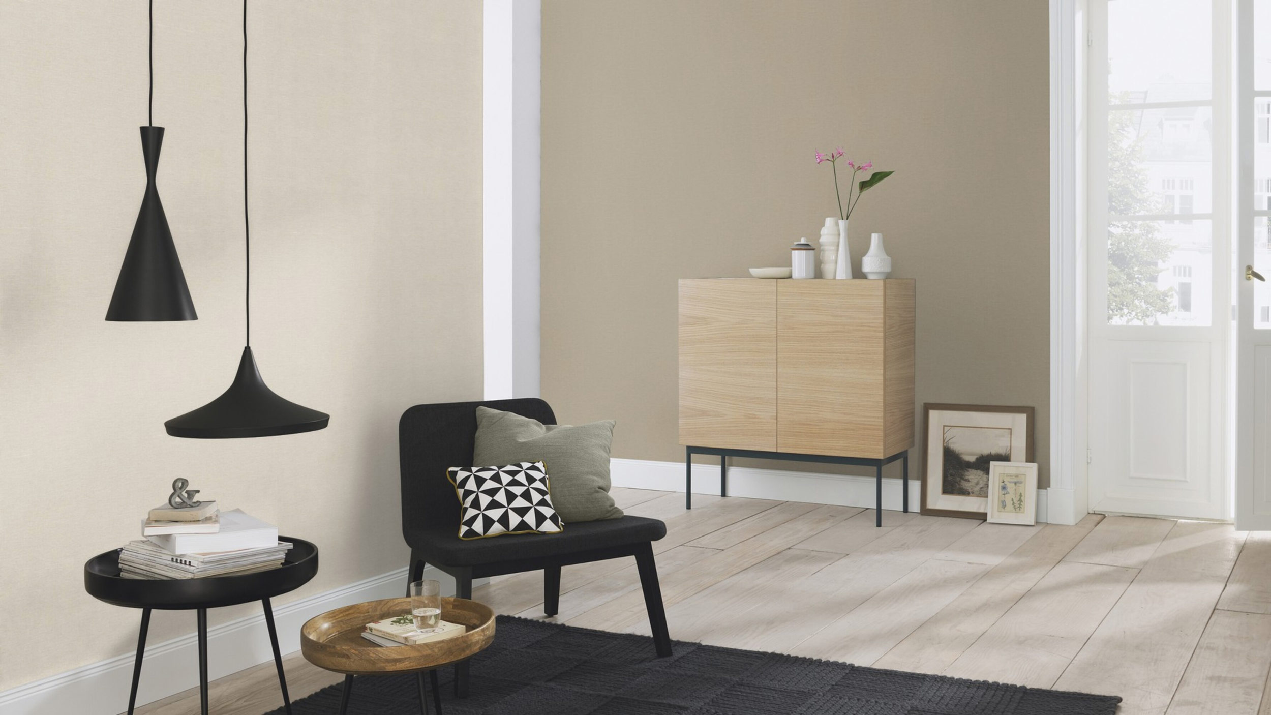 Rasch Vliestapete Country Charme Beige-taupe 448634