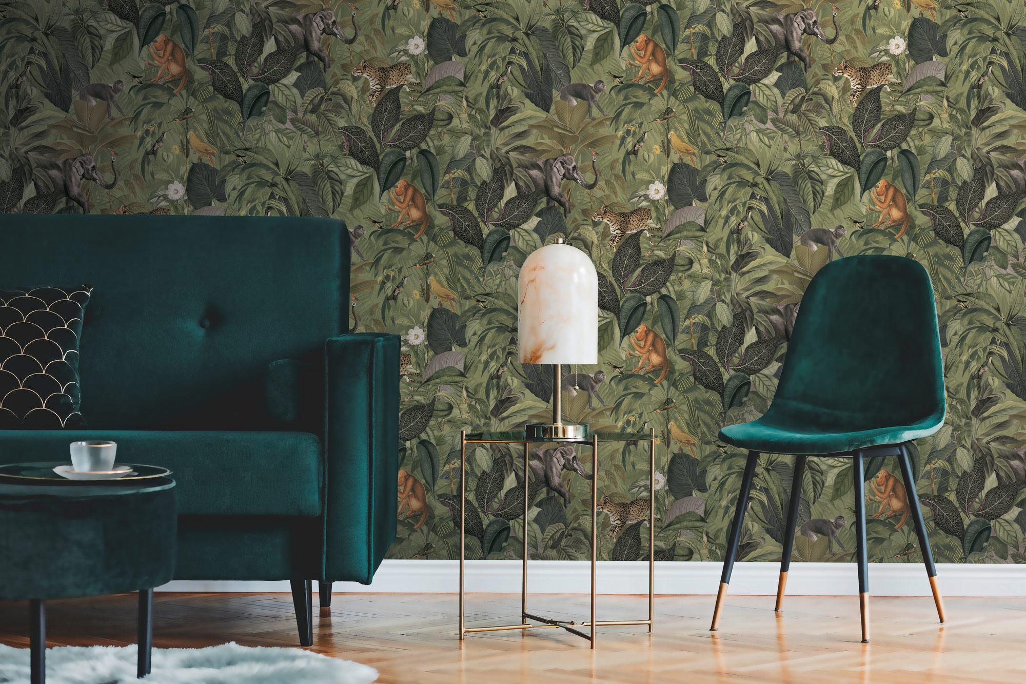 AS Vliestapete PintWalls Tiertapete Grün 387243