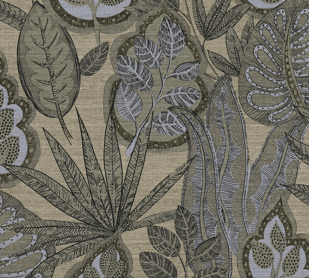 Livingwalls Vliestapete Famous Garden Blätter Floral 393465