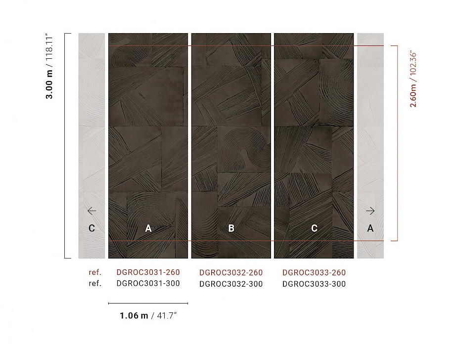 Masureel Fototapete Panel Rock Paros Coffee DGROC3031260