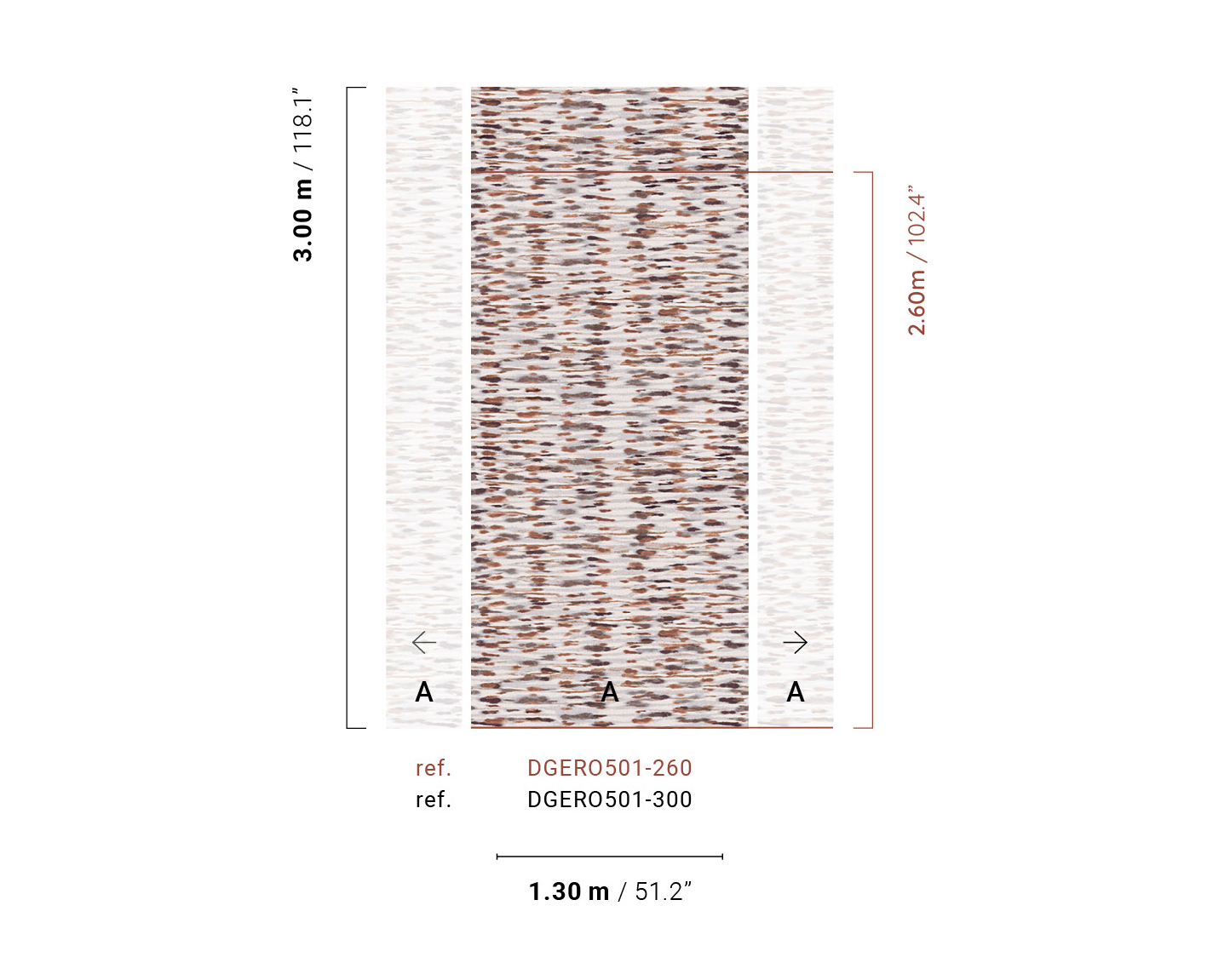 Masureel Fototapete Panel Erosion Mimicry Russet DGERO501260