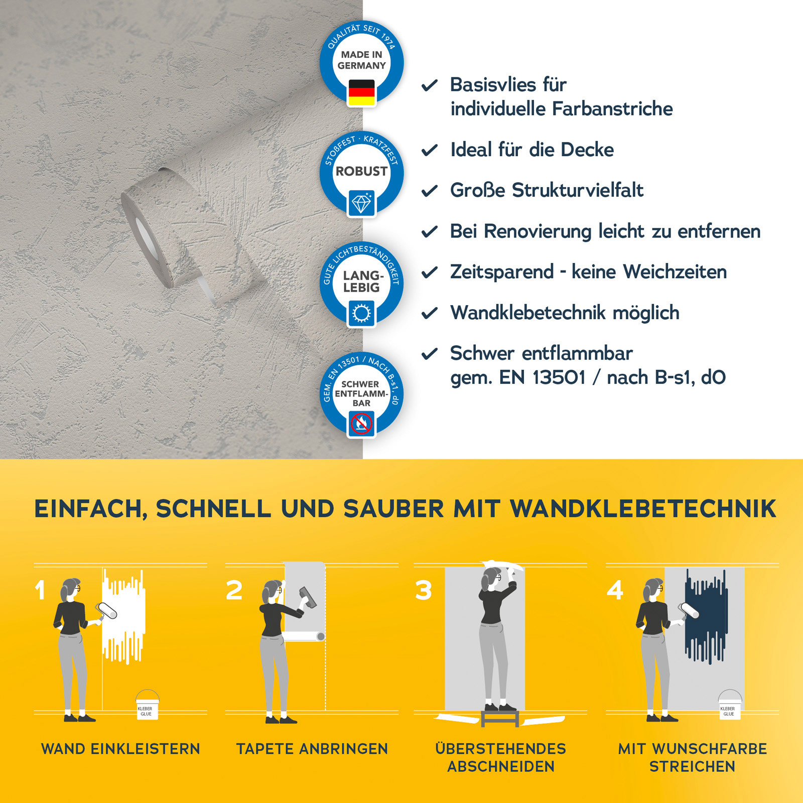 AS Vliestapete Meistervlies 8 überstreichbar 520319