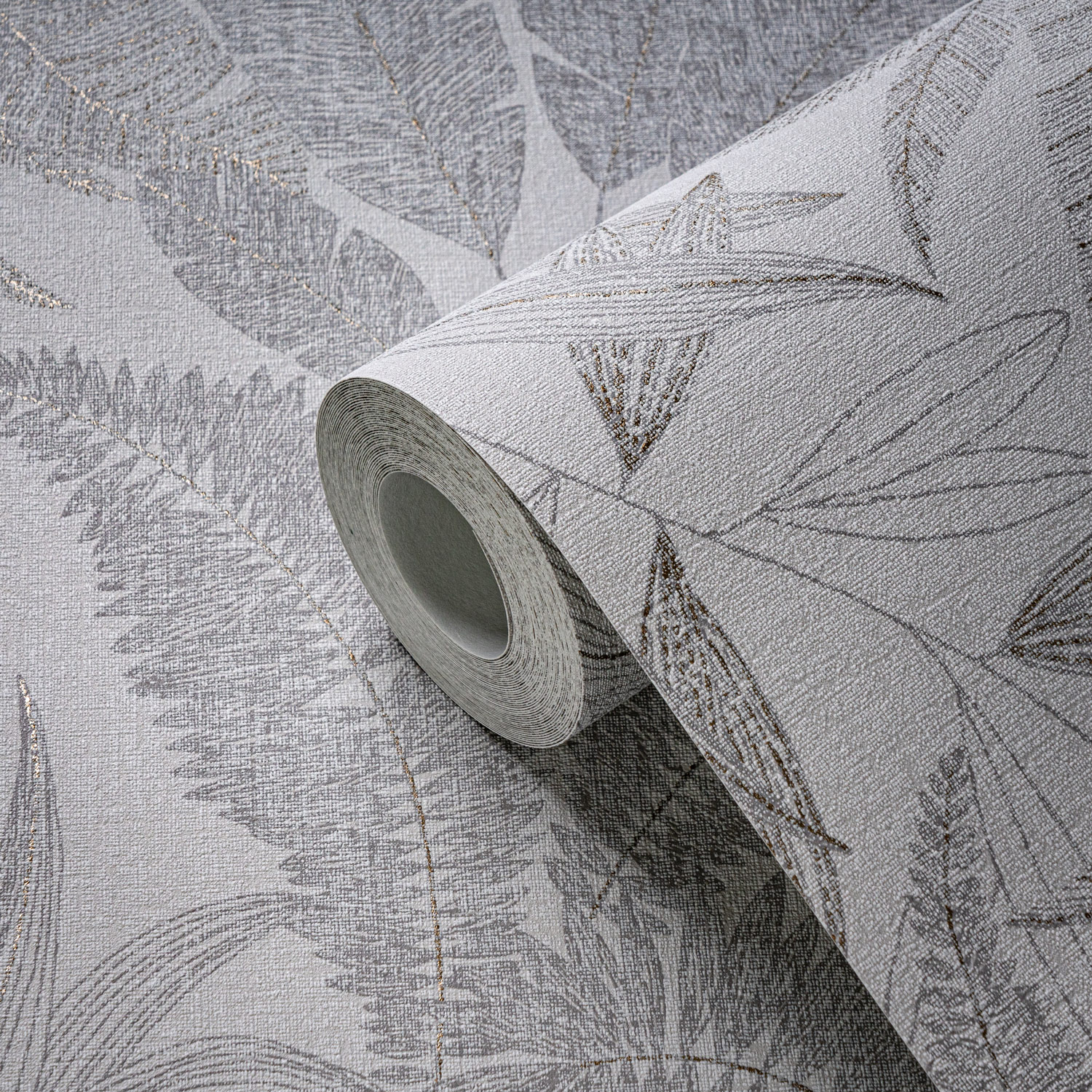 Livingwalls Vliestapete Stories of Life Floral Grau 396541