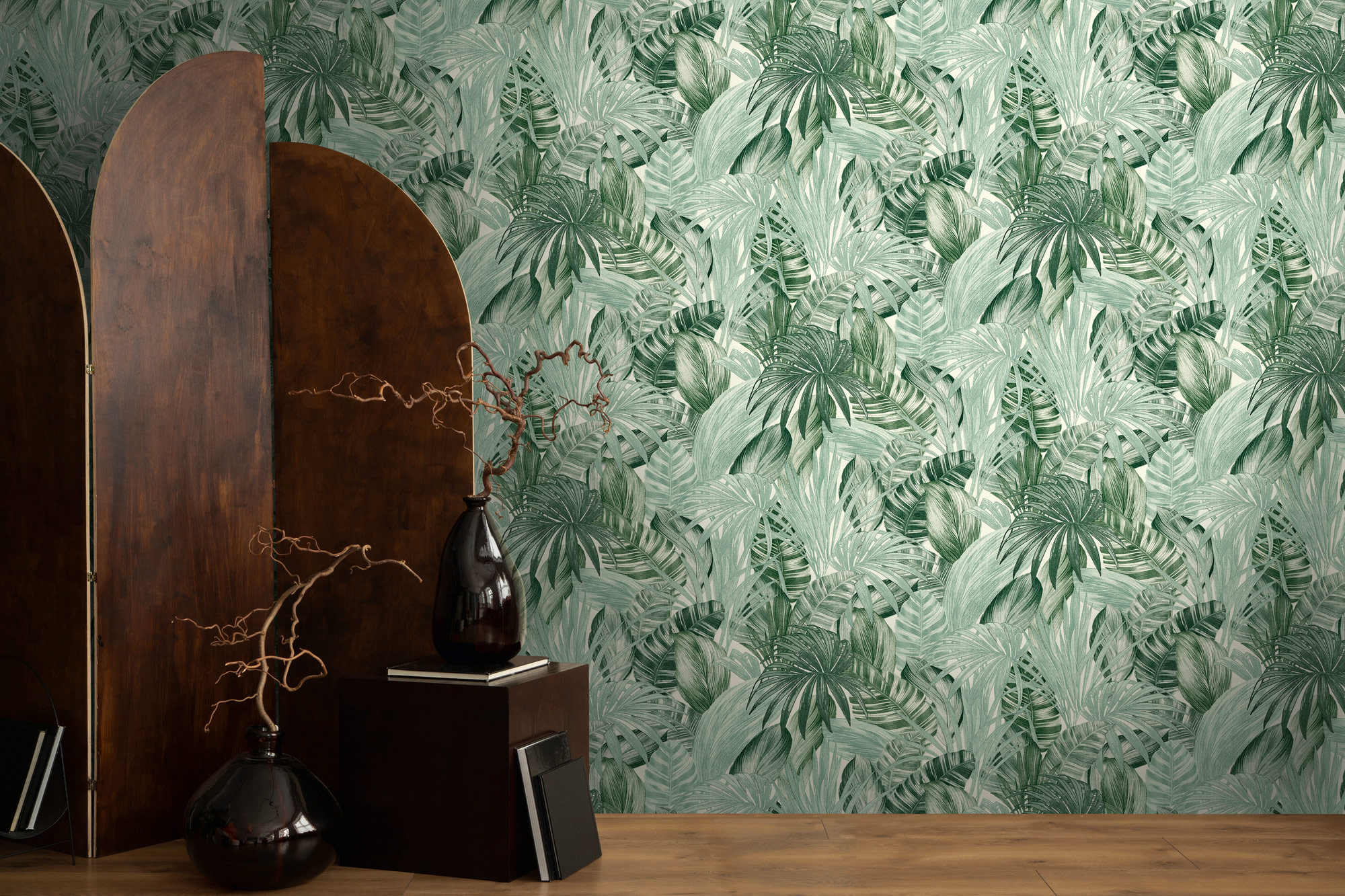 AS Vliestapete Attractive 2 Blätter Dschungel grün 368201