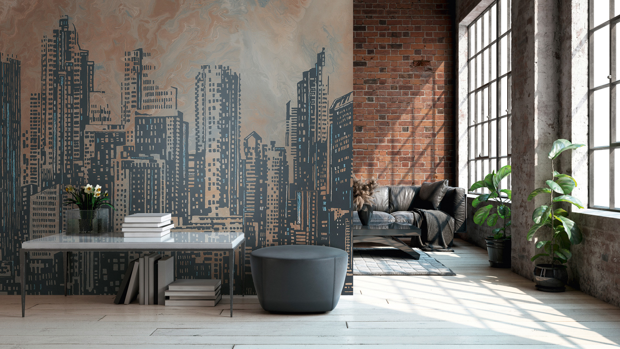 Livingwalls Vliestapete The Wall II Skyline 393331