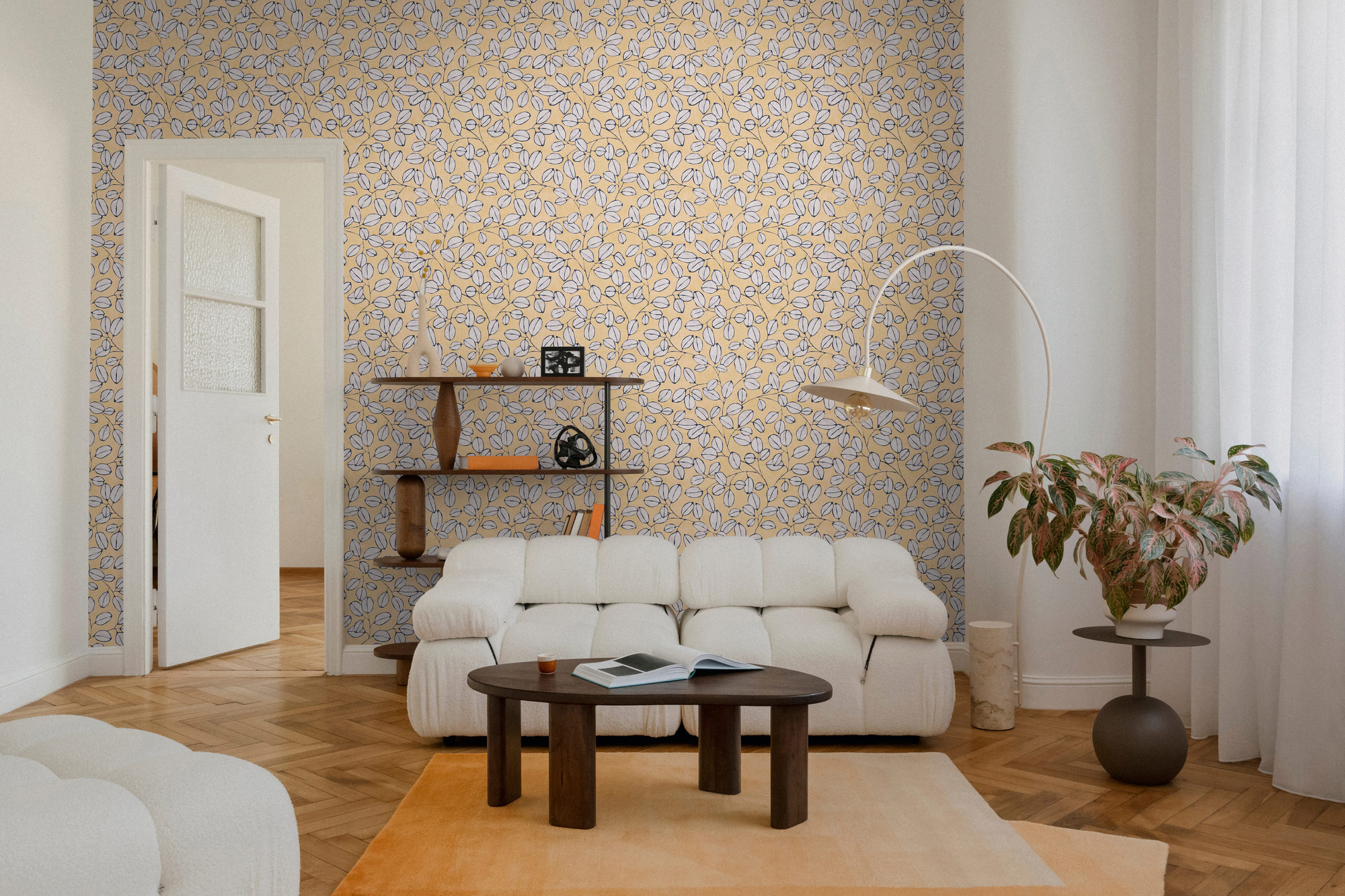 AS Vliestapete Nordic Feeling Blätter Gelb 791483