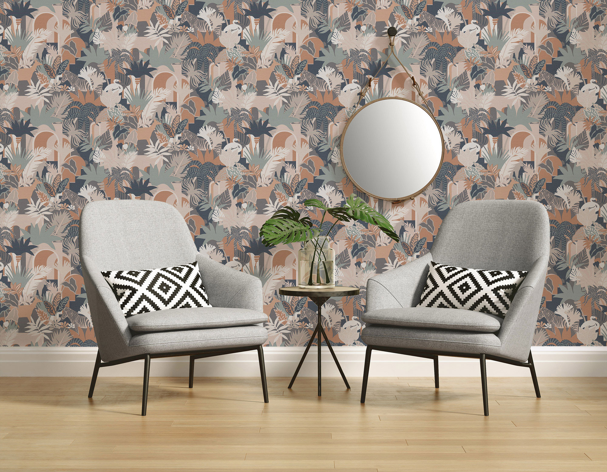 AS Vliestapete Antigua Satin Dschungeltapete Bunt 390964