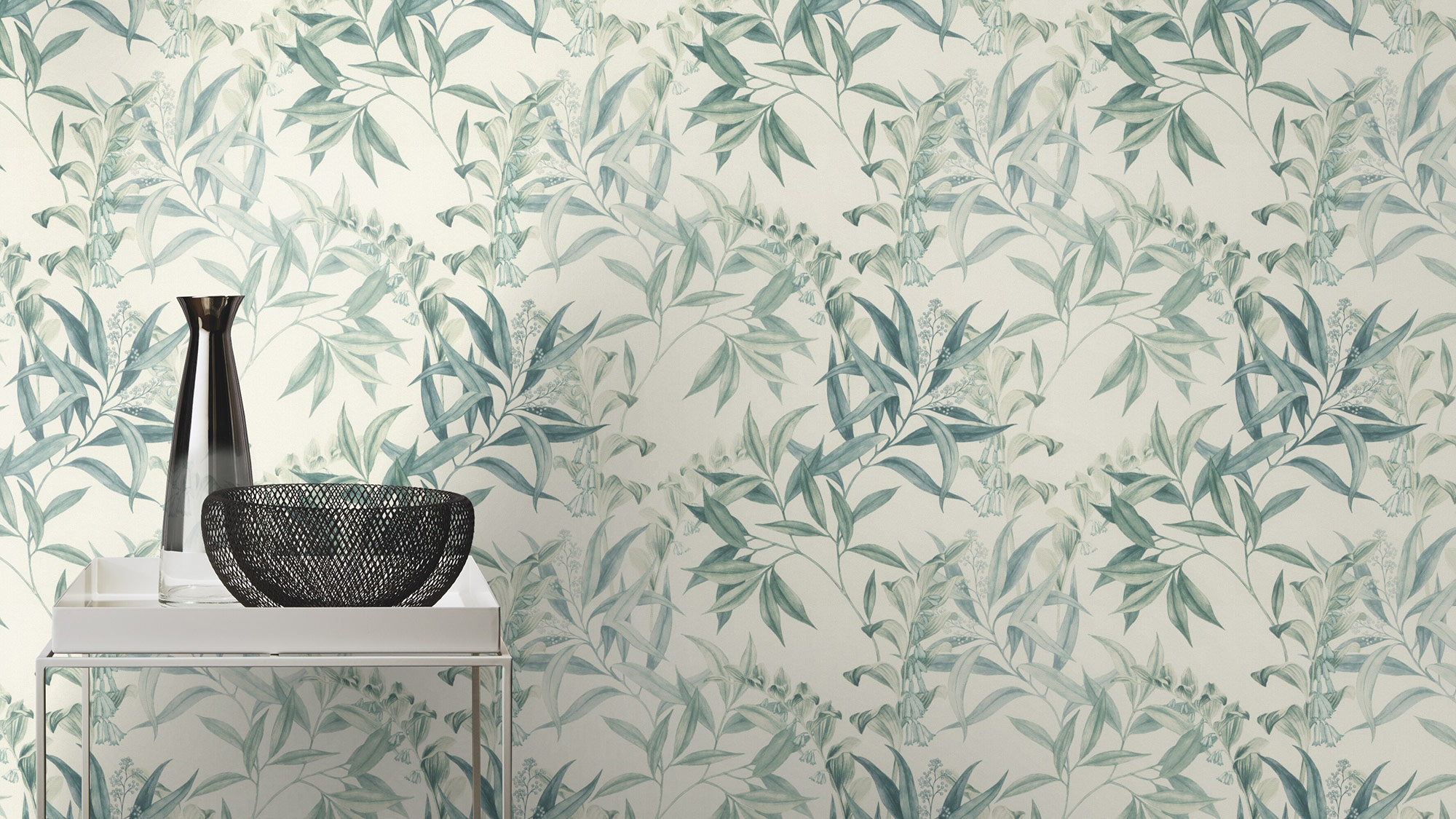 Rasch Vliestapete Liverna Grün-taupe 417340