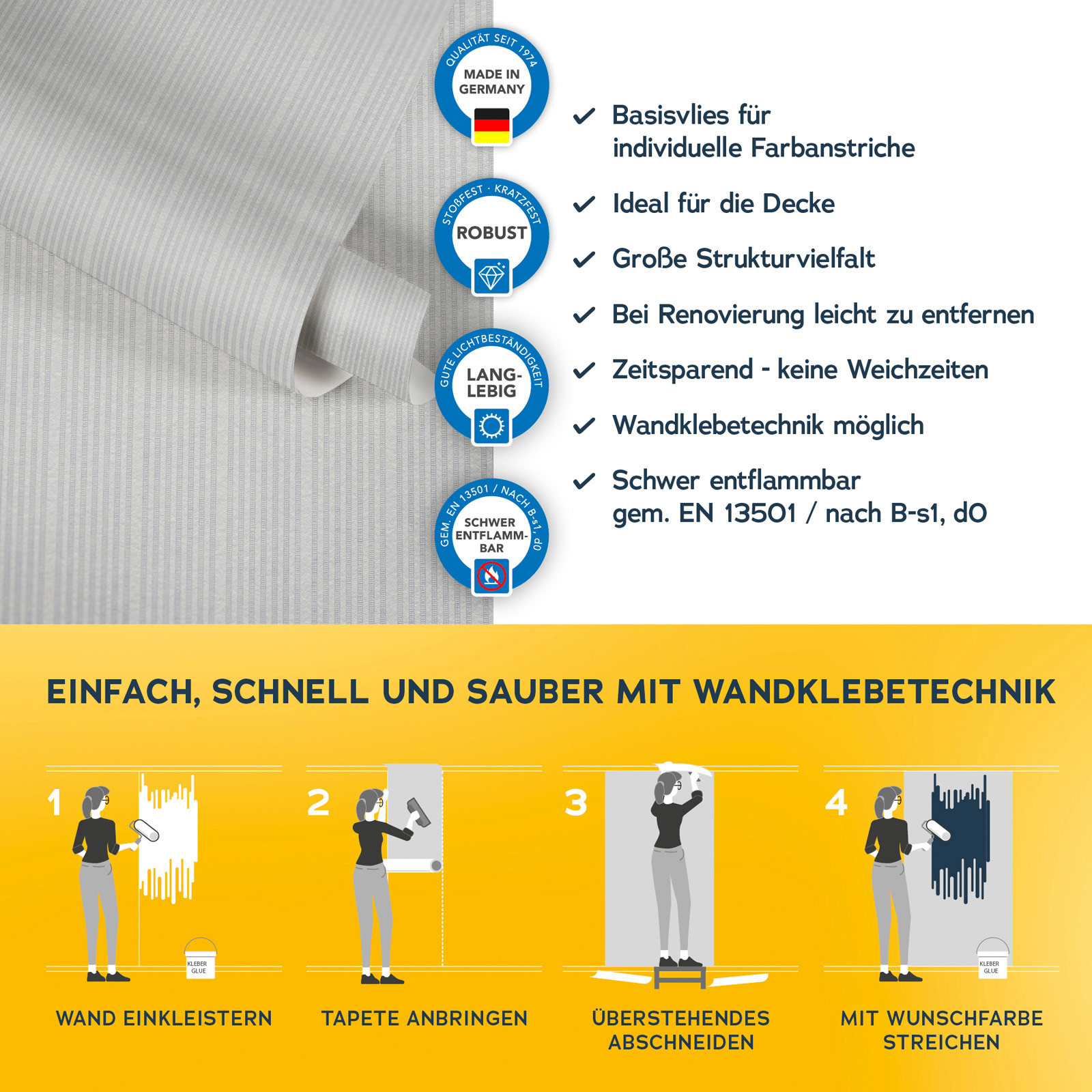 AS Vliestapete Meistervlies 8 überstreichbar 644817