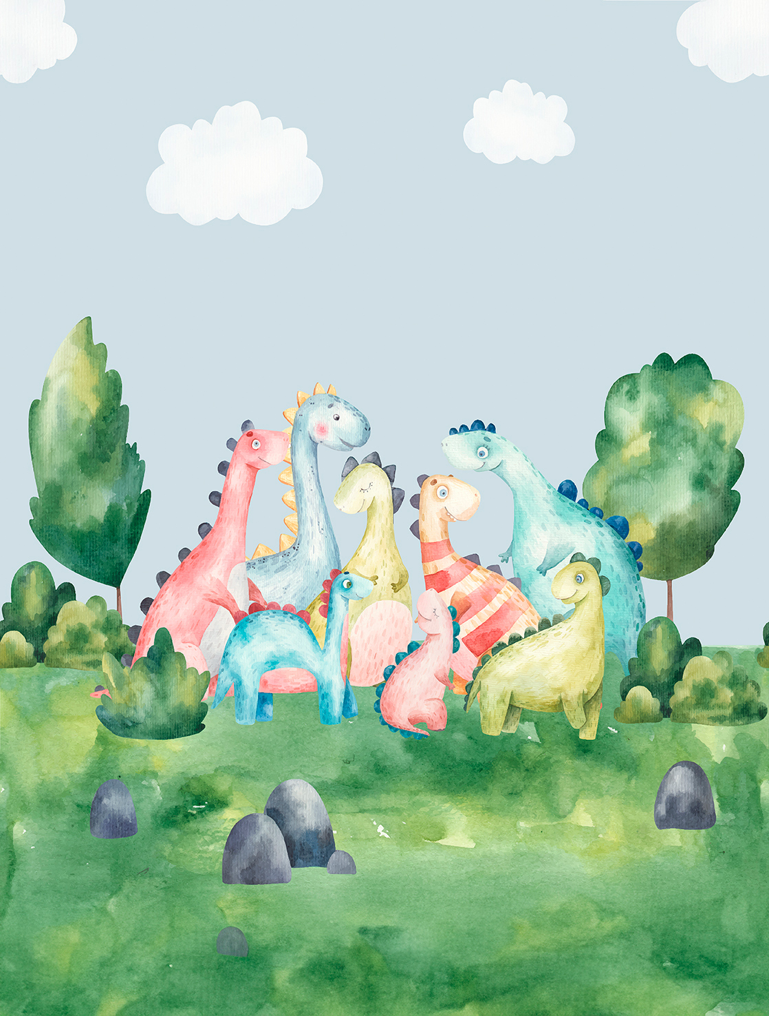 Decoprint Fototapete Cute Walls Dino Land CW60032