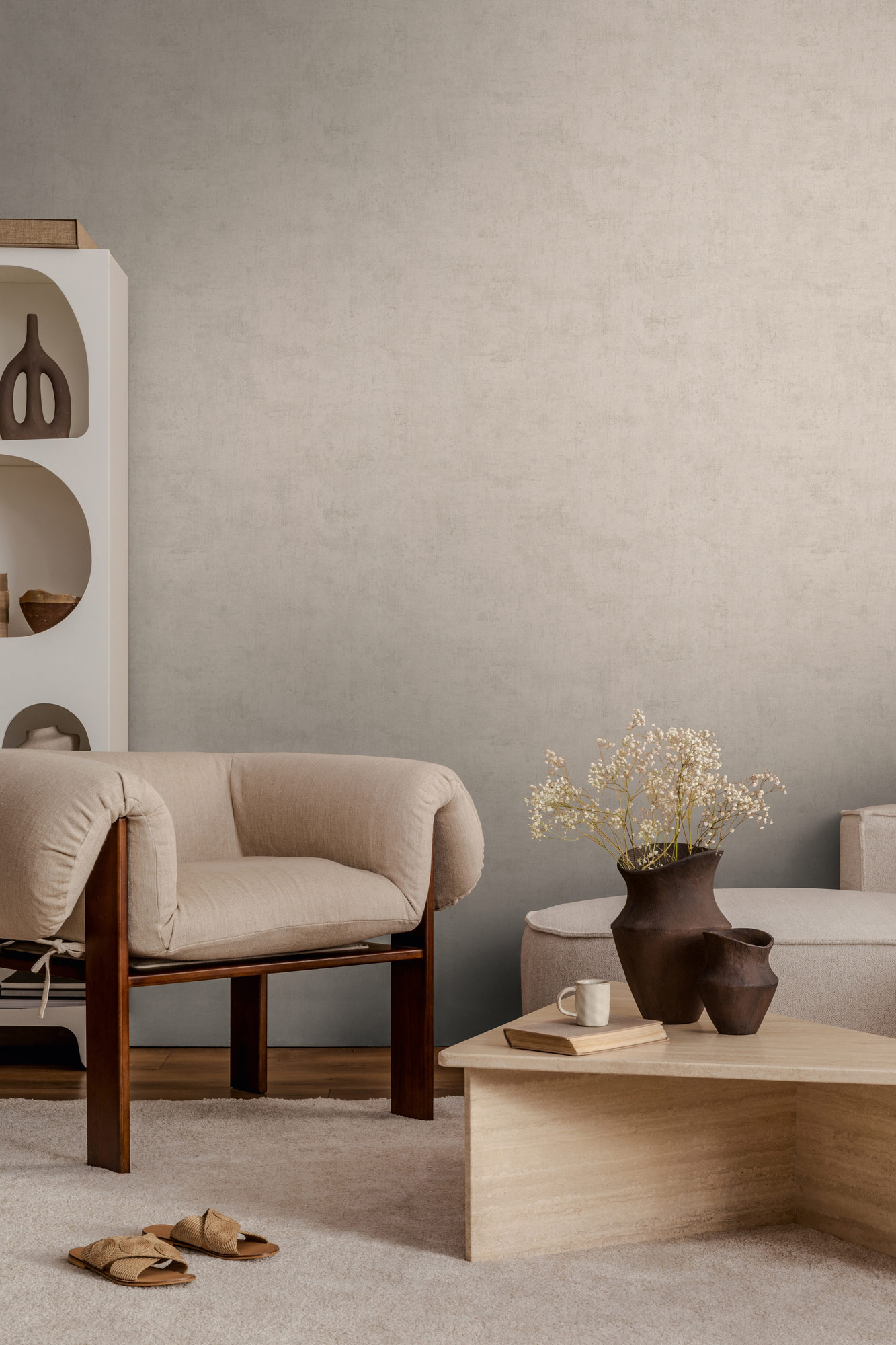 AS Vliestapete Nordic Feeling Unitapete Grau 791536