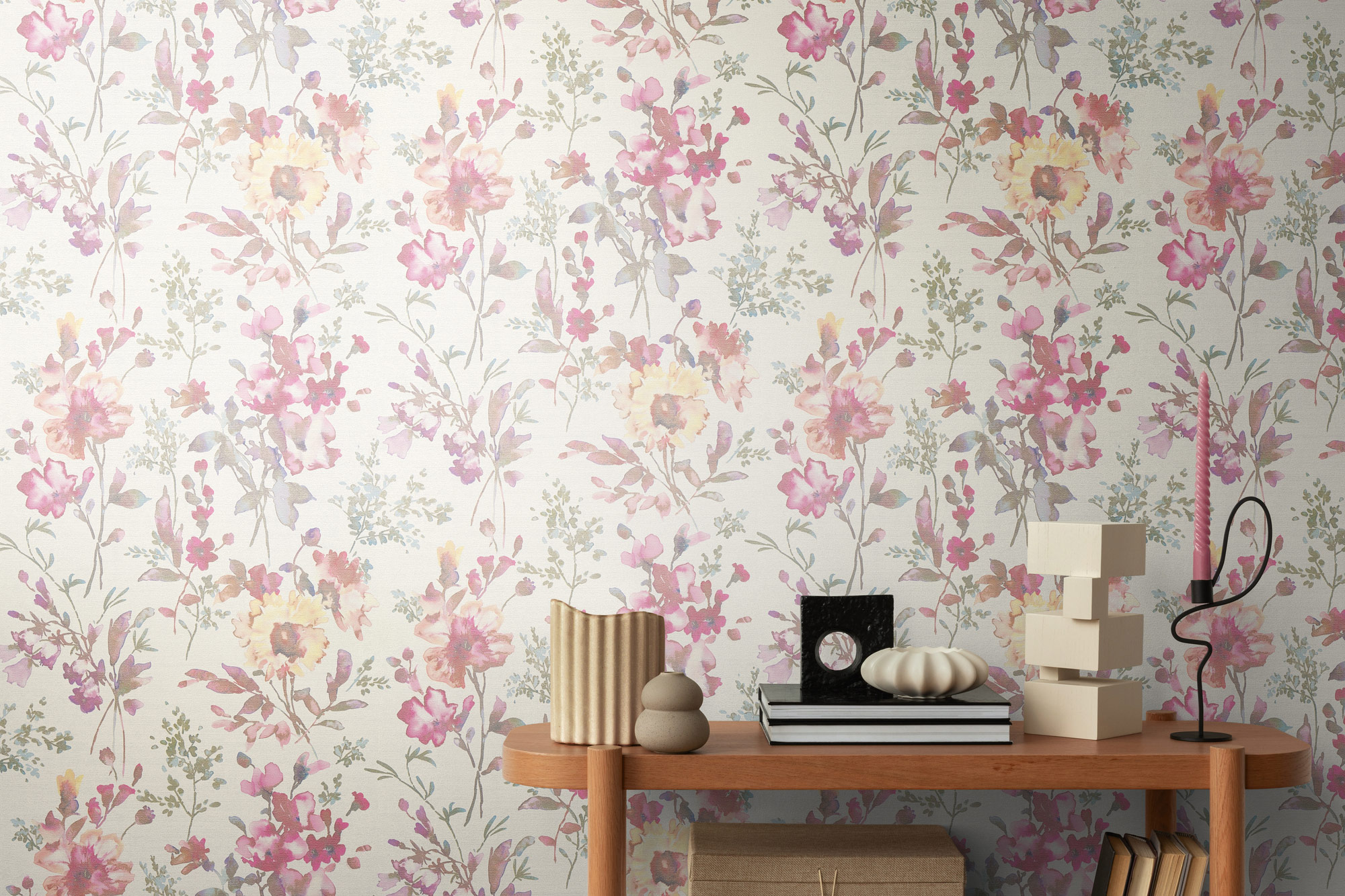 AS Vliestapete CosmoLiving Blumen Weiß 790611