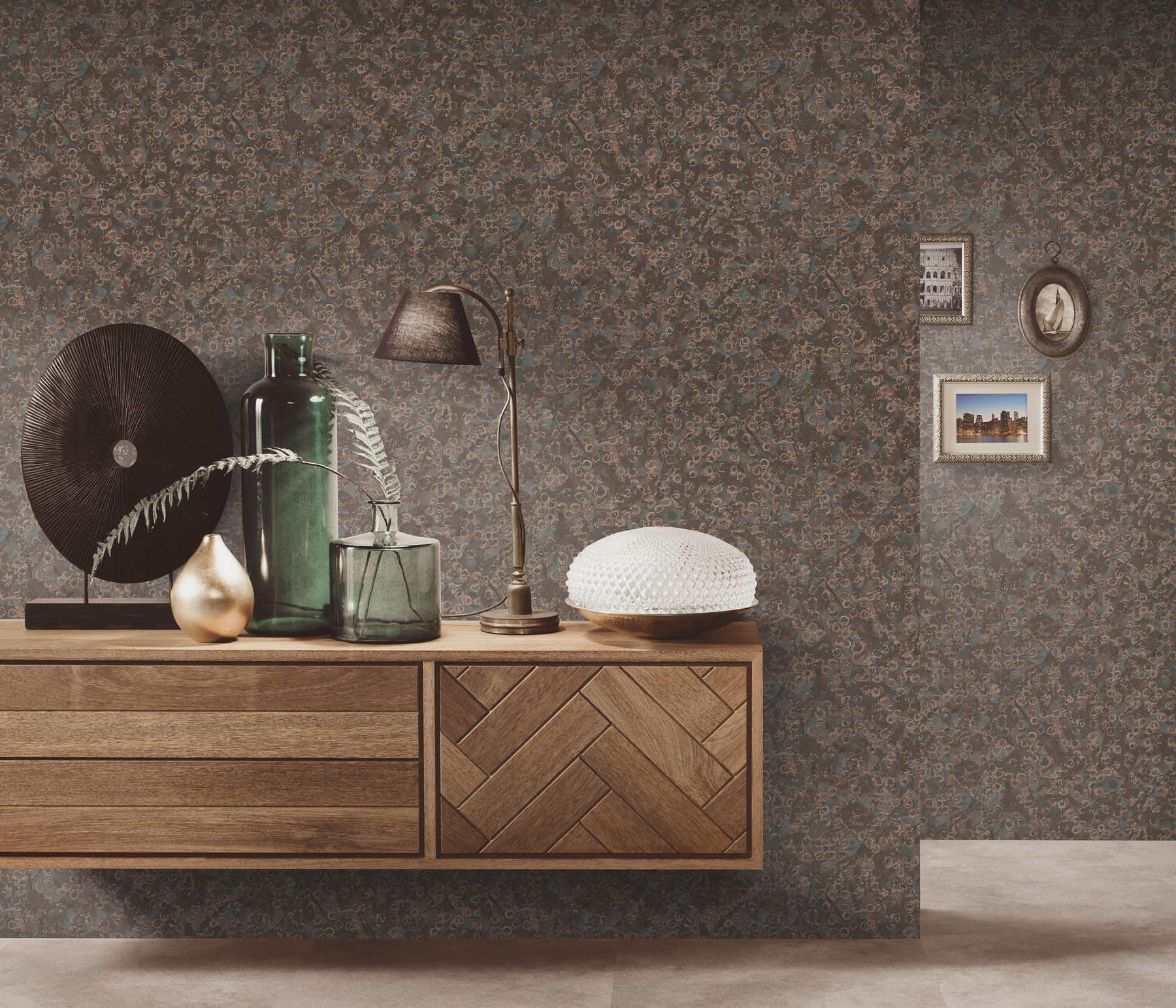 Erismann Vliestapete Elle 3 braun Punkte/Kreise 1033411