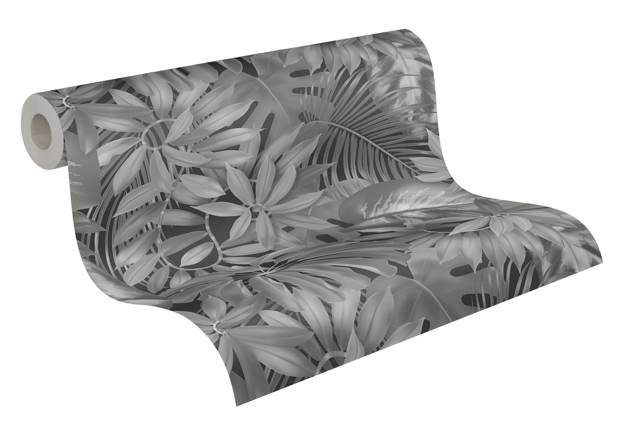 AS Vliestapete PintWalls Dschungeltapete Grau 387203