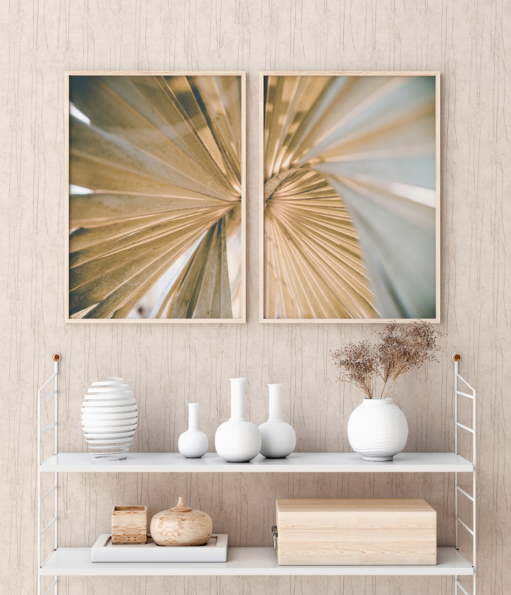 AS Vliestapete #Hygge Pampasgras Grau 386142