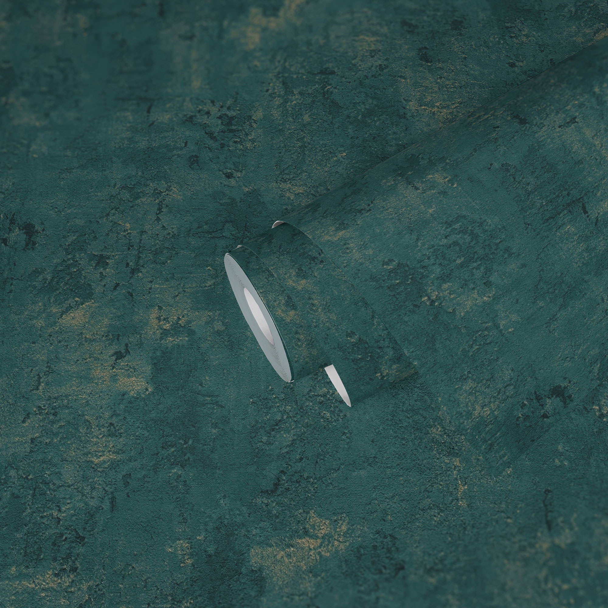 AS Vliestapete The BOS petrol Steinoptik 388235