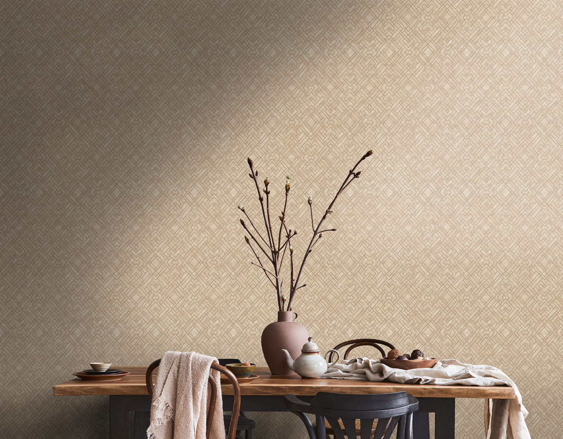AS Vliestapete MS Travel Styles Geometrisch Gold 388283