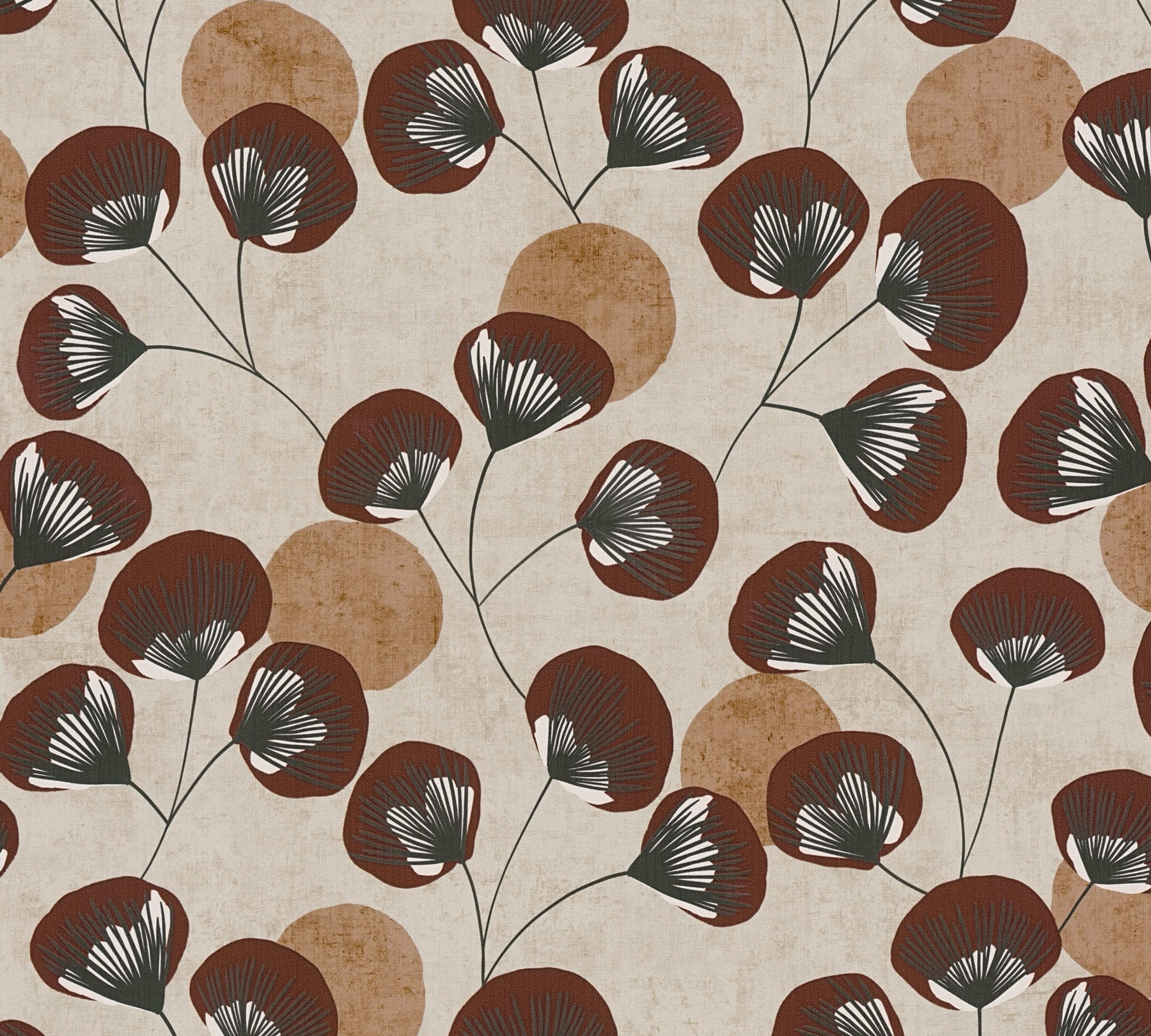 AS Vliestapete Nordic Feeling Floral Braun 791514