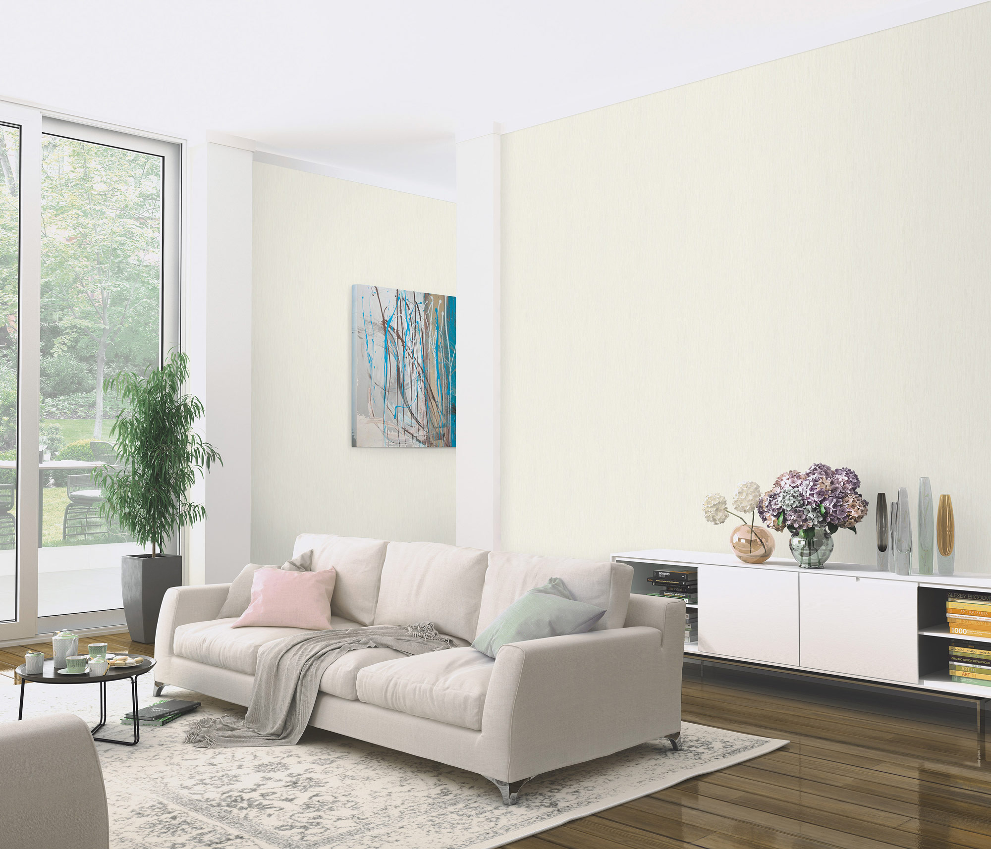 Erismann Vliestapete Versailles Unitapete creme 1035114