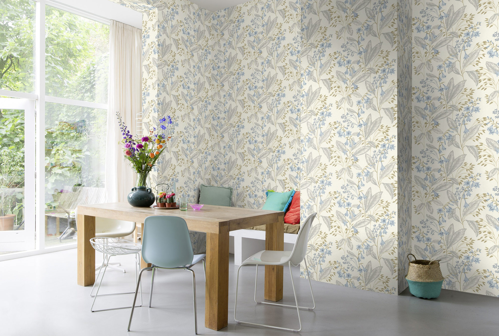 Rasch Vliestapete Beltesto Blau Floral 794441