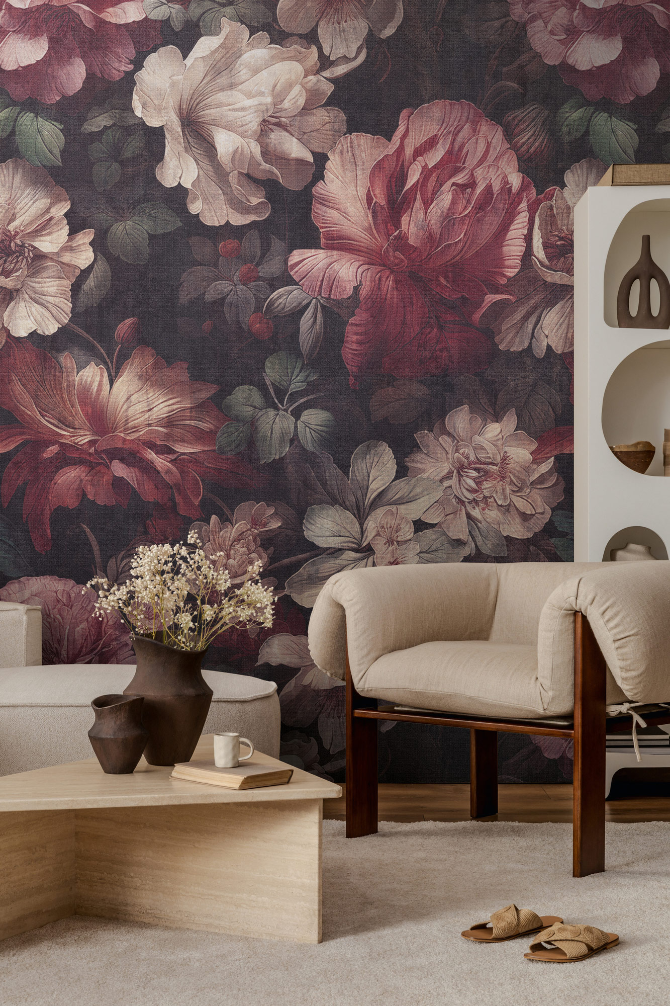 AS Fototapete The Wall 4 Blumen Rosa 792237