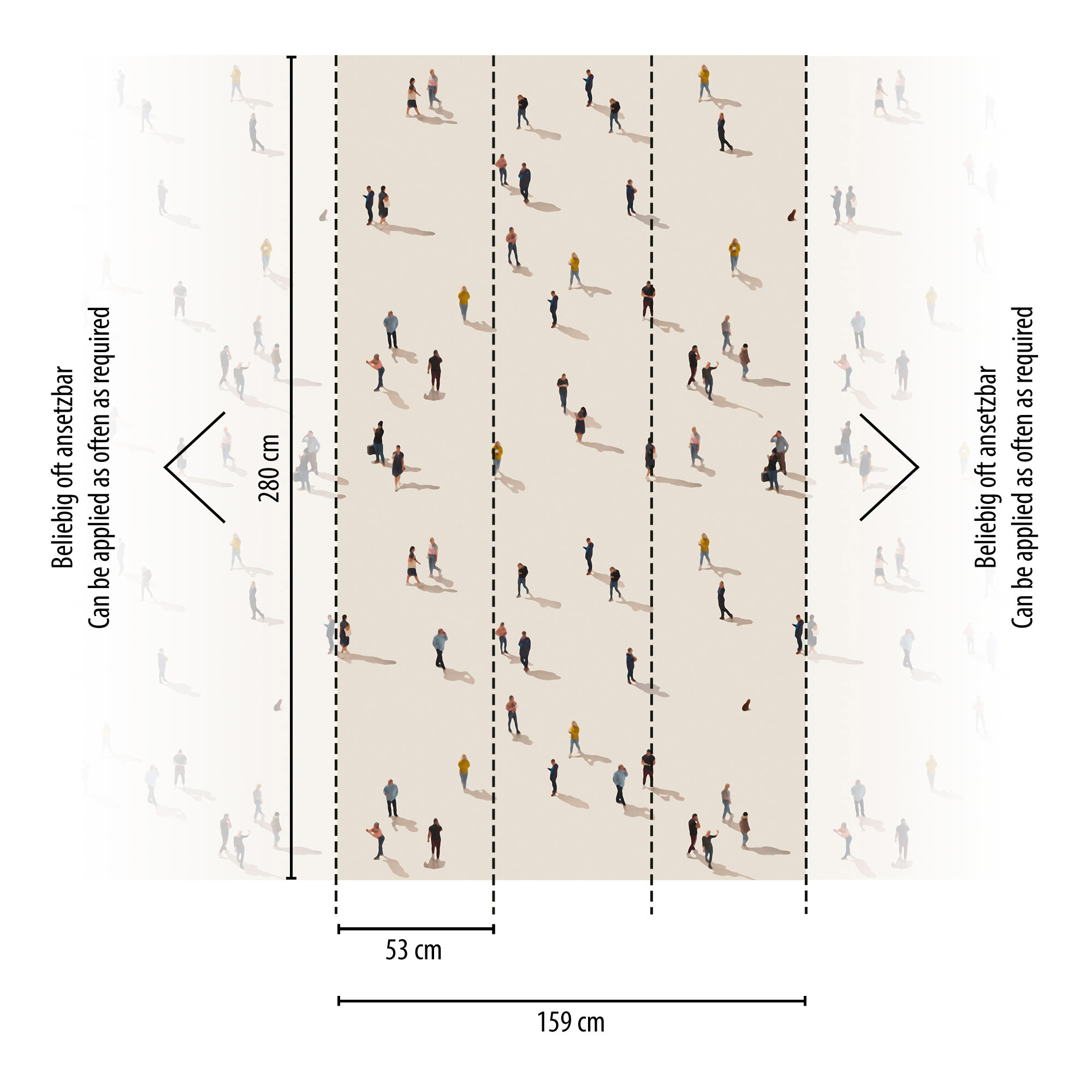 Livingwalls Vliestapete The Wall 3 Menschen 398671