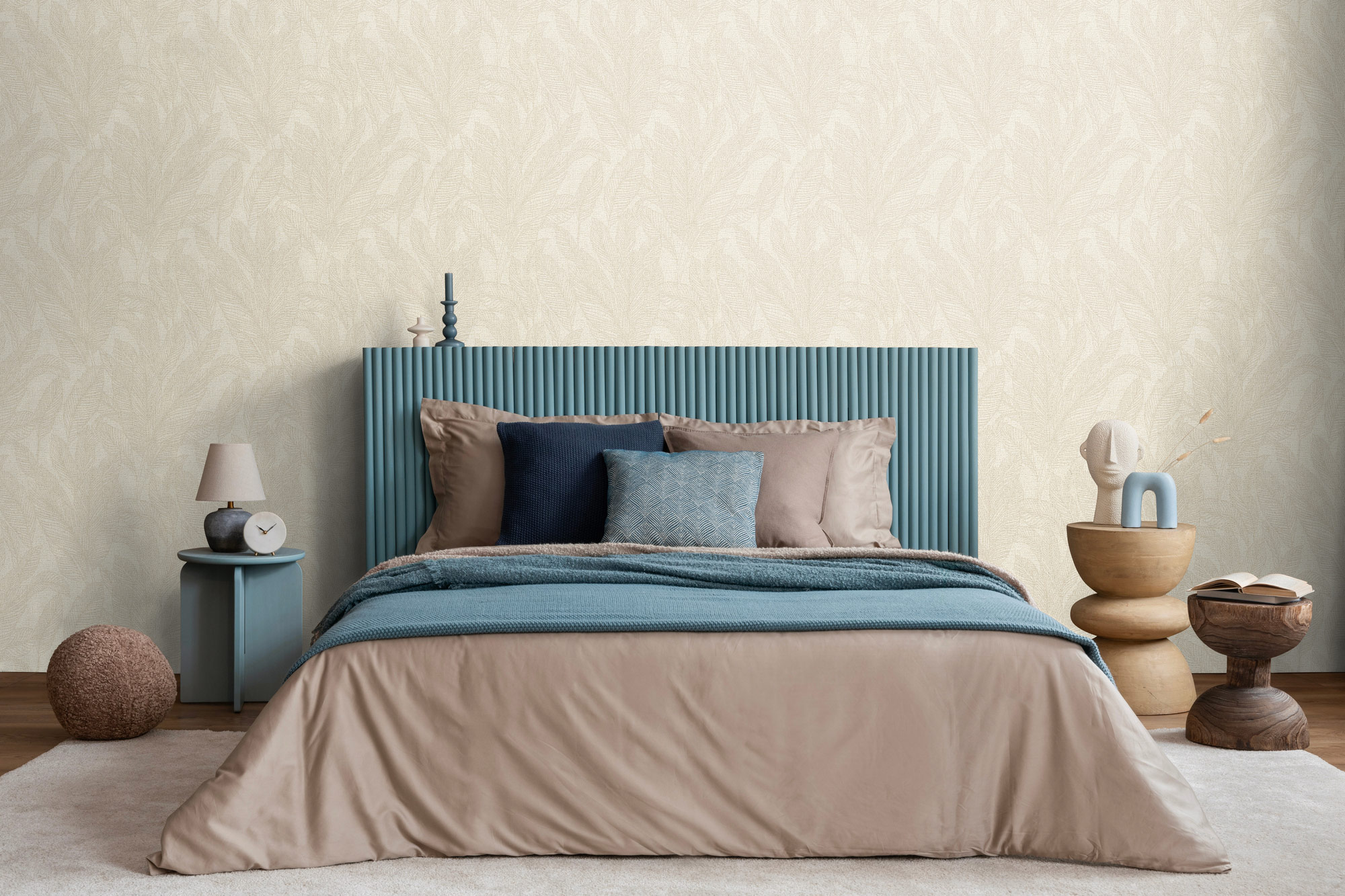 AS Vliestapete CosmoLiving Palmenblätter Creme 790641