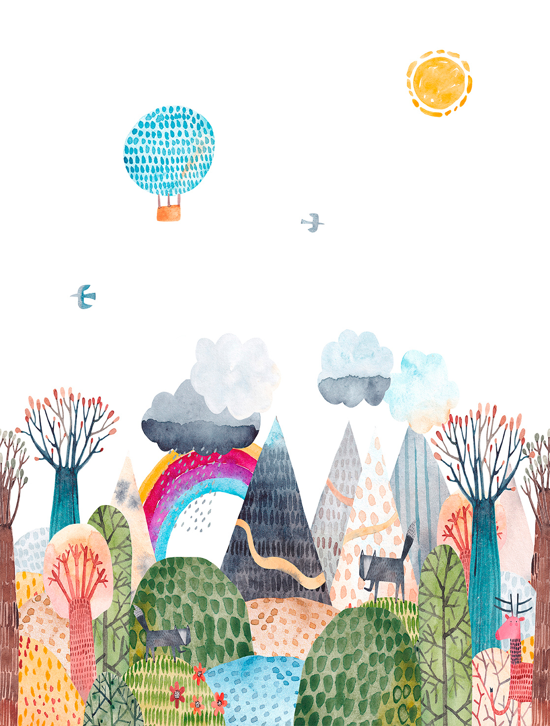 Decoprint Fototapete Cute Walls Landkarte CW60481