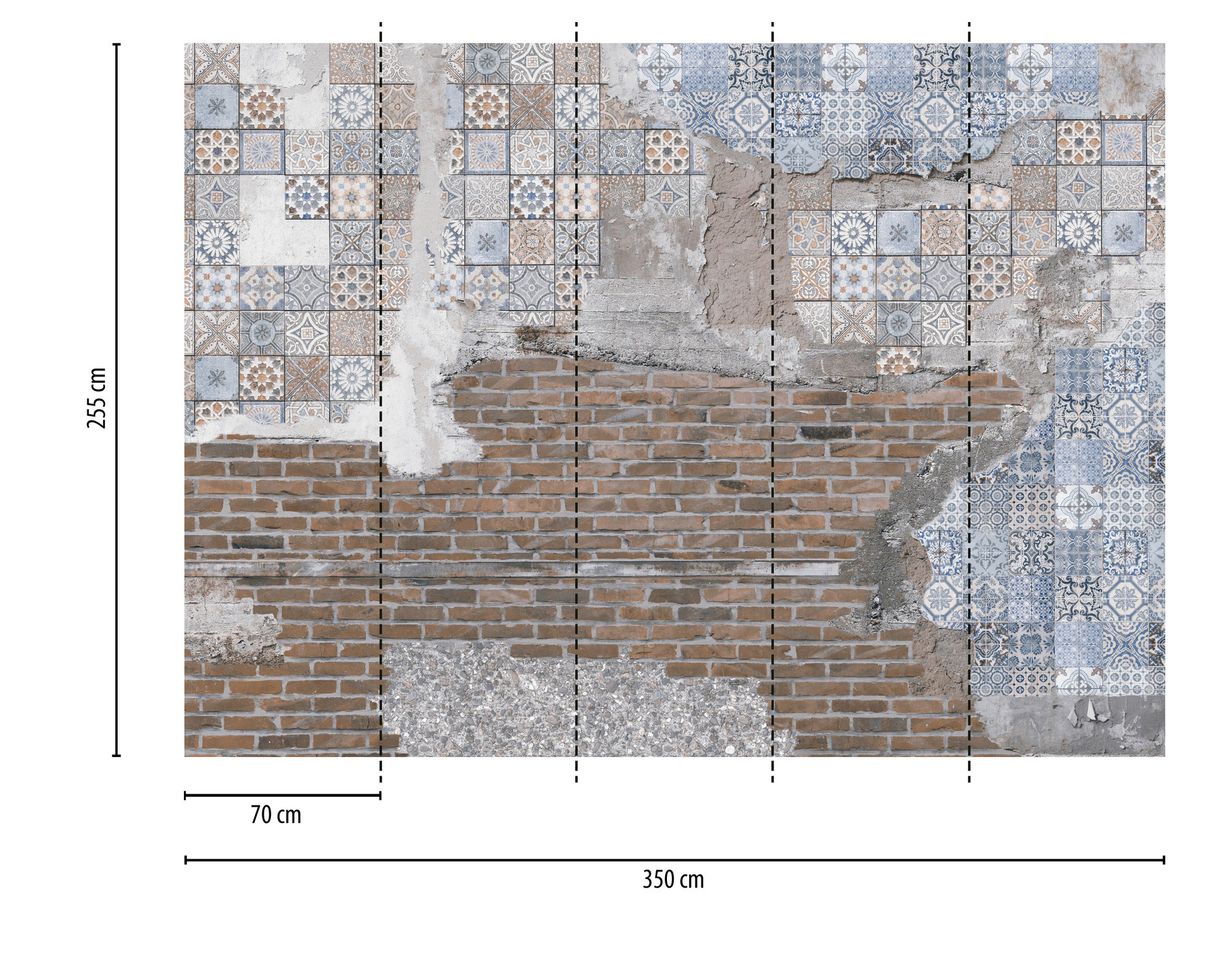 AS Fototapete Designwalls 2 Stein Mosaik DD123662