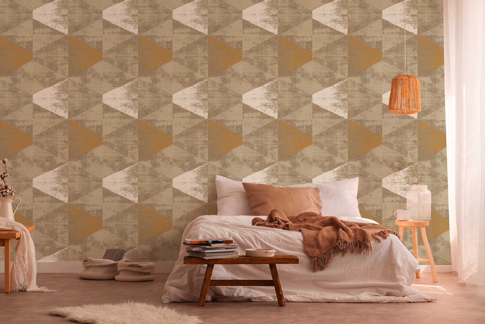 AS Creation Vliestapete Geo Effect gold 383536