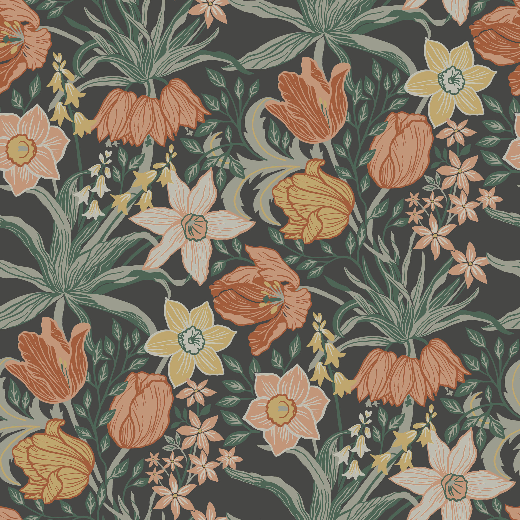 Rasch Textil Vliestapete Fagelsang Blumen 034031