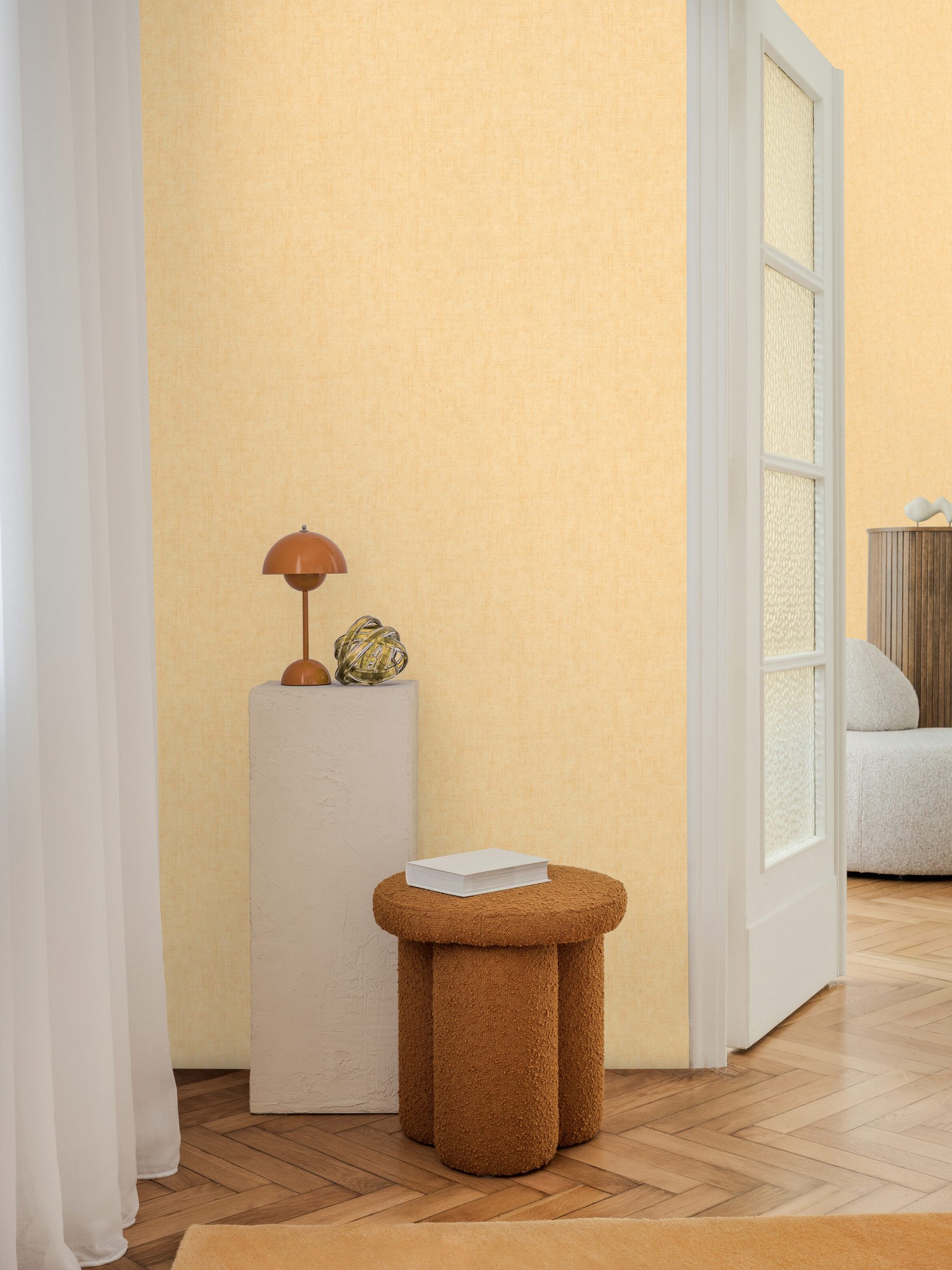 AS Vliestapete CosmoLiving Uni Gelb 791095