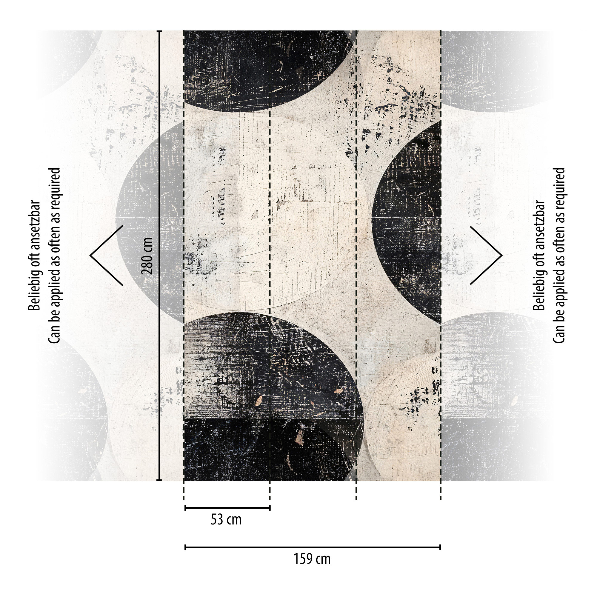 AS Fototapete CosmoLiving Used-Look Schwarz 791441