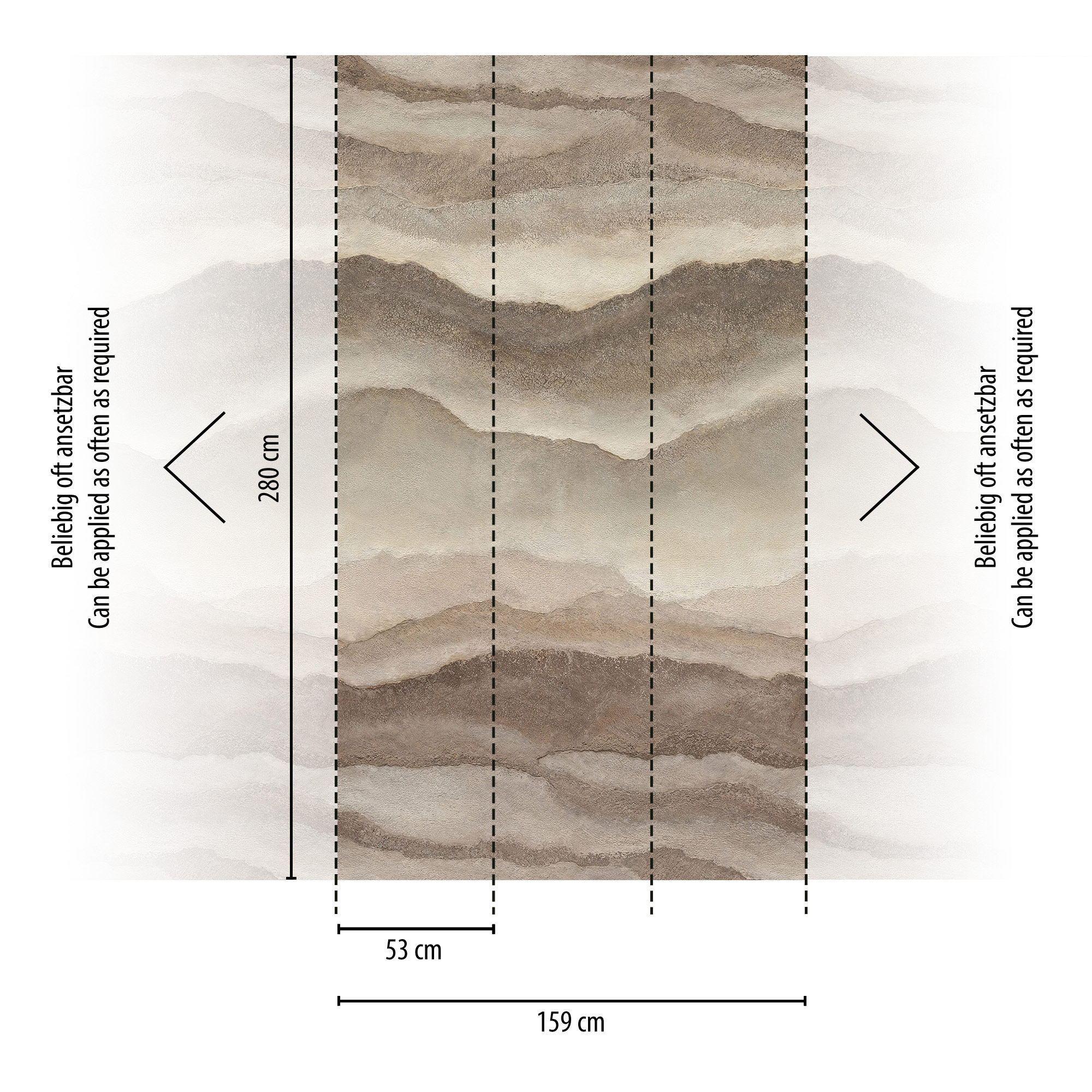 AS Fototapete The Wall 4 Grafik Beige 792291