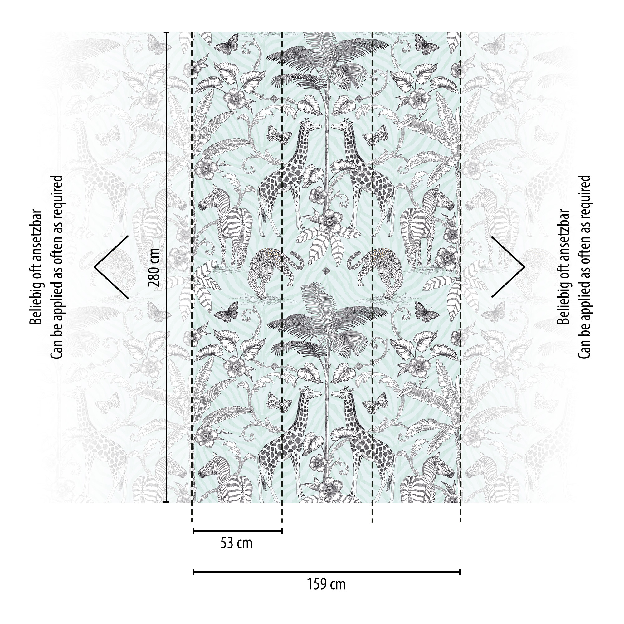 Livingwalls Vliestapete The Wall II Tiertapete 392051