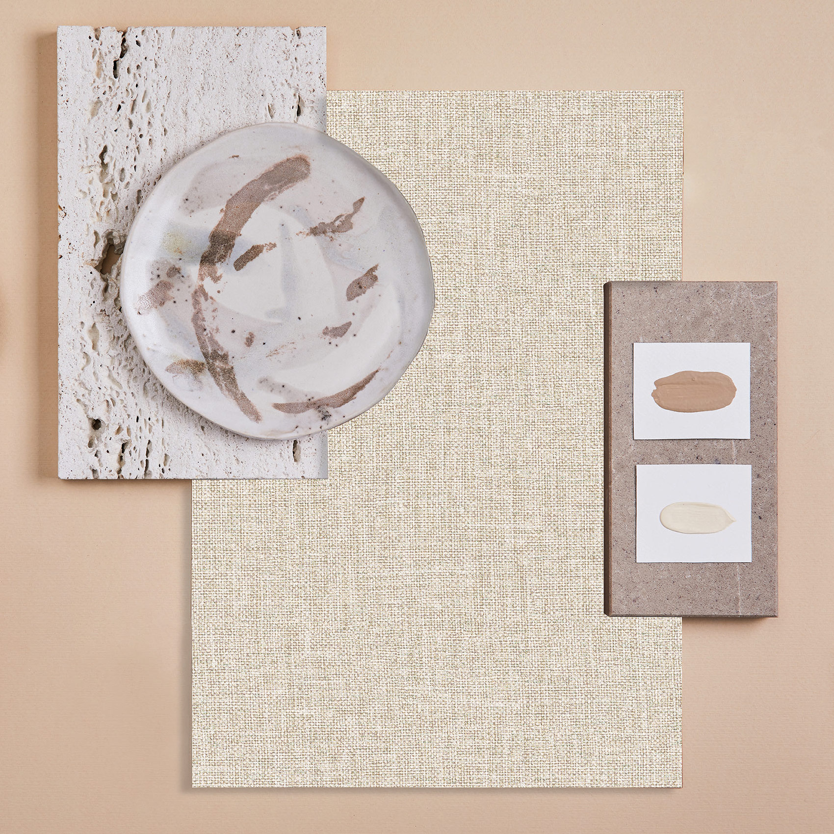 Hohenberger Vliestapete Artist Collage Uni Beige 27266