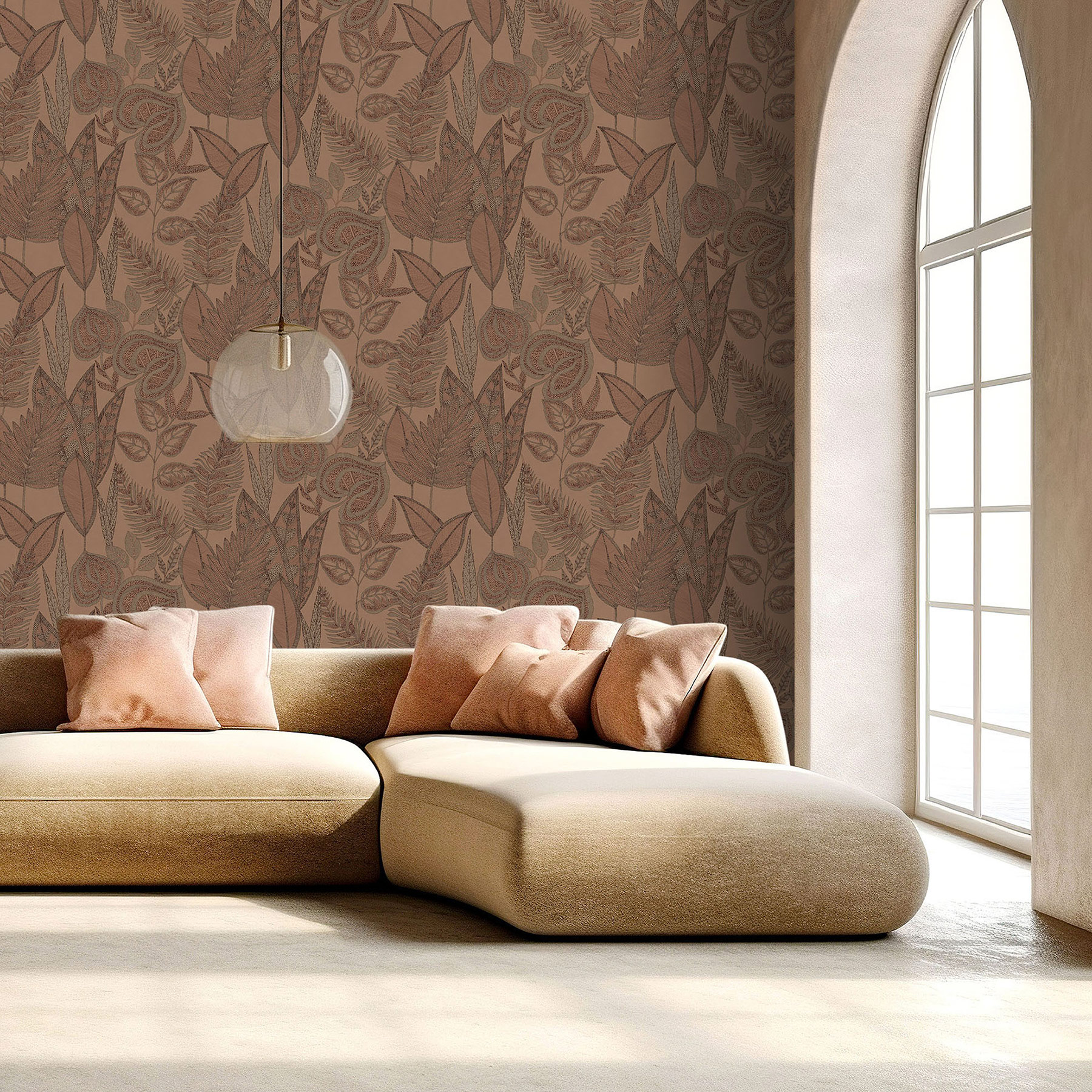 Hohenberger Vliestapete Tesoro Pianta Rosso 65579