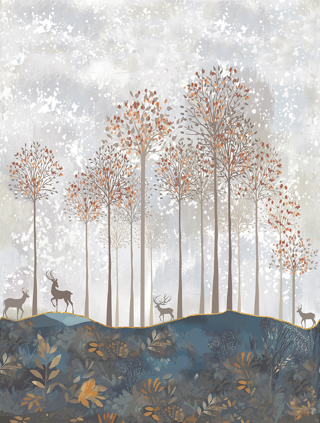 Decoprint Fototapete Cute Walls Waldhirsch CW60471