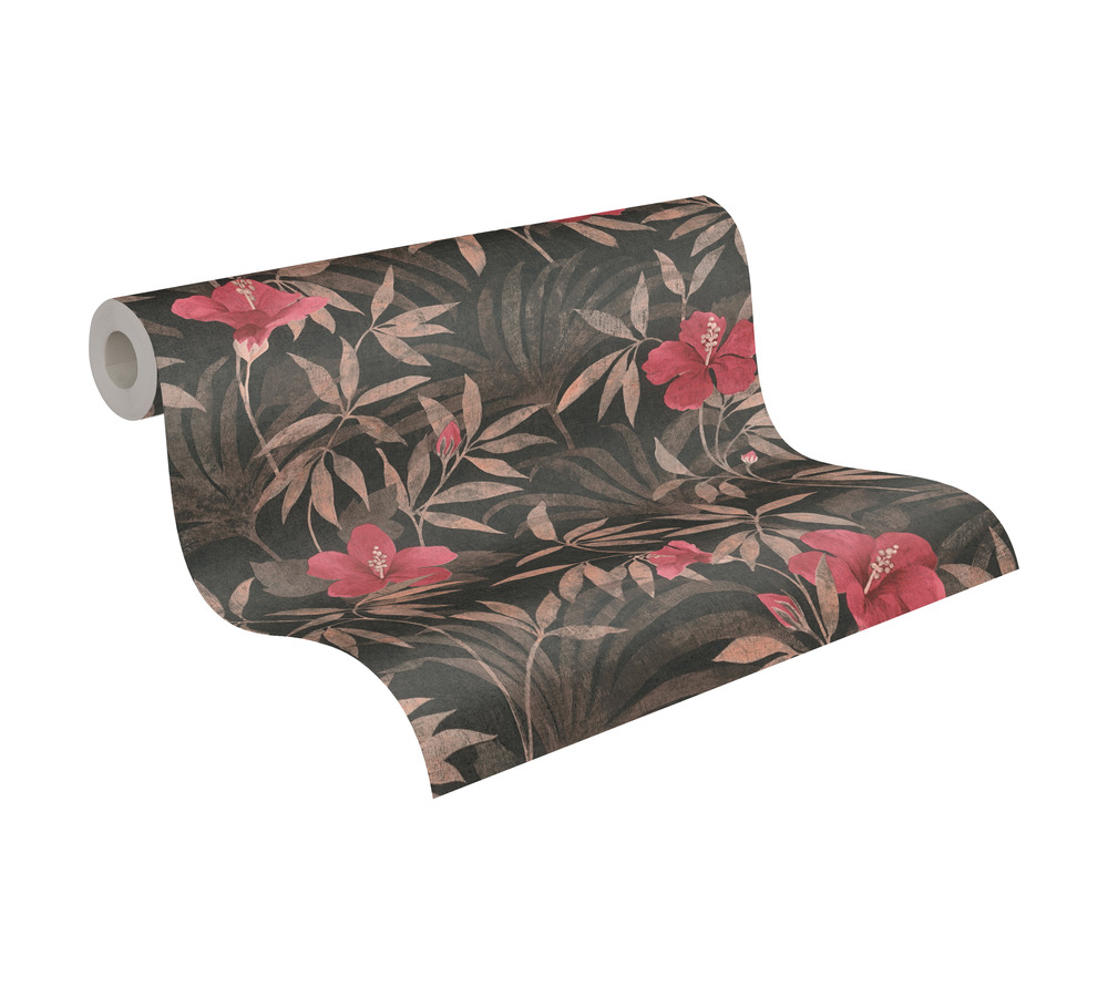 AS Vliestapete Blumentapete braun 380283