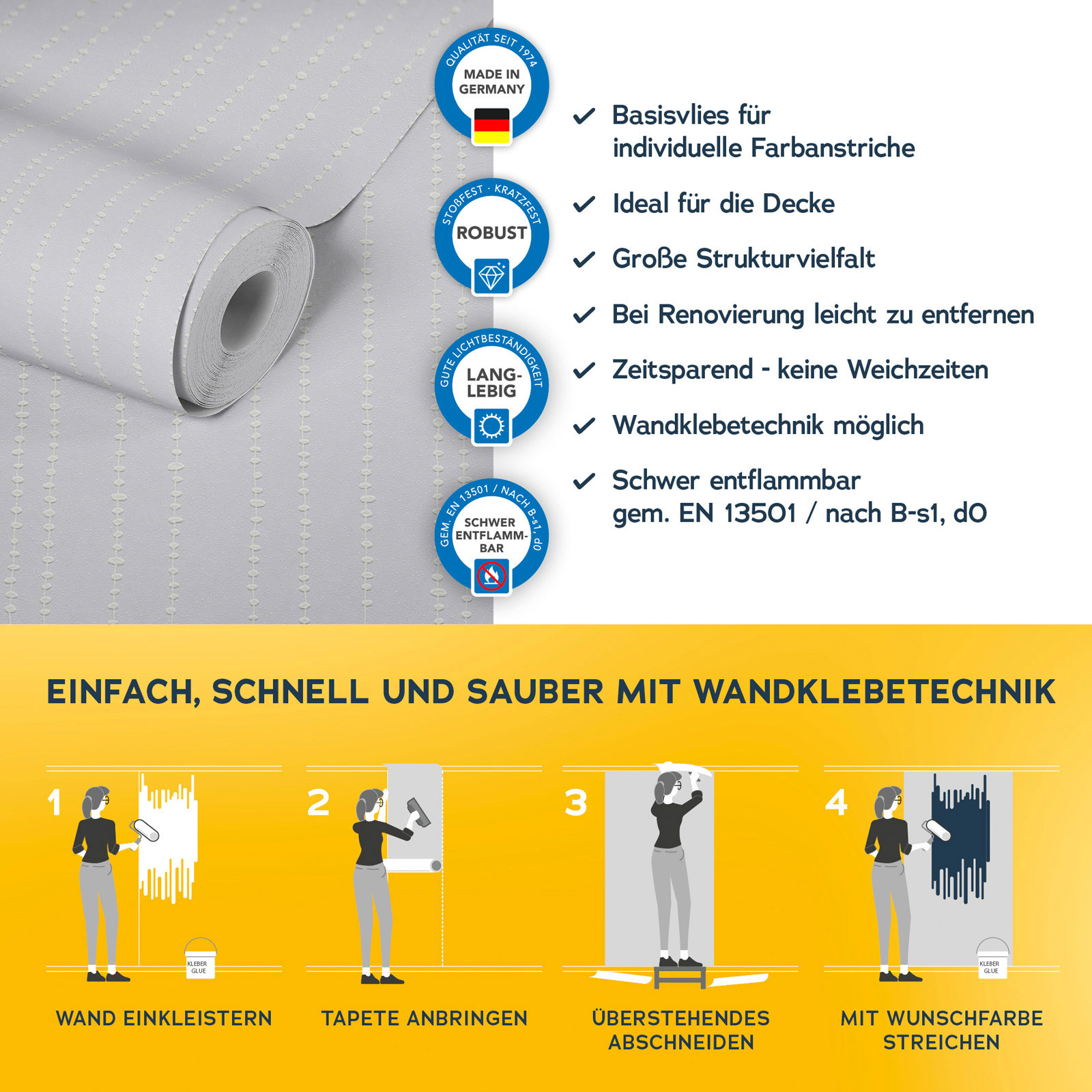 AS Vliestapete Meistervlies 8 überstreichbar 384711