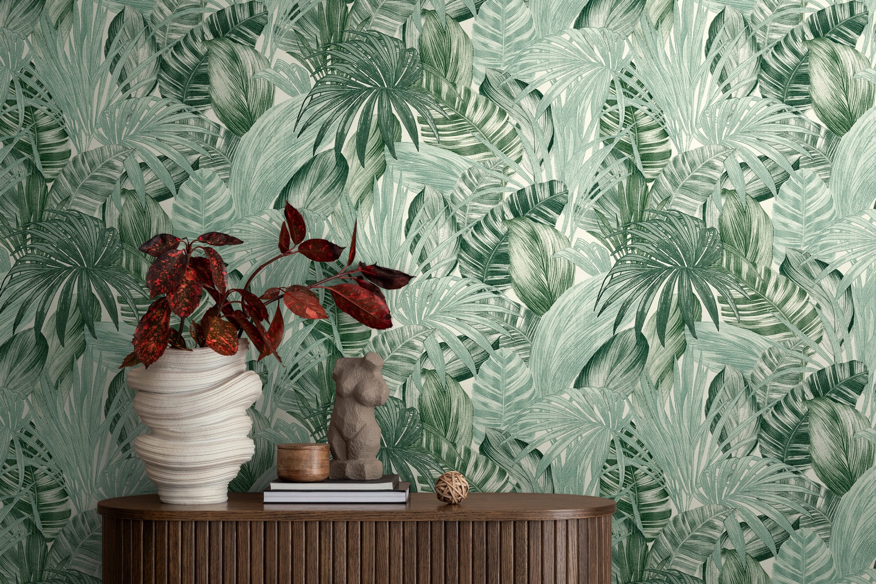 AS Vliestapete Attractive 2 Blätter Dschungel grün 368201