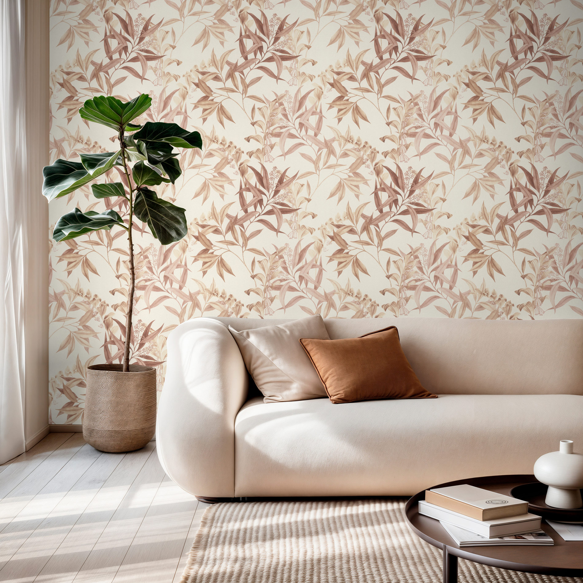 Rasch Vliestapete Liverna Braun-taupe 417319