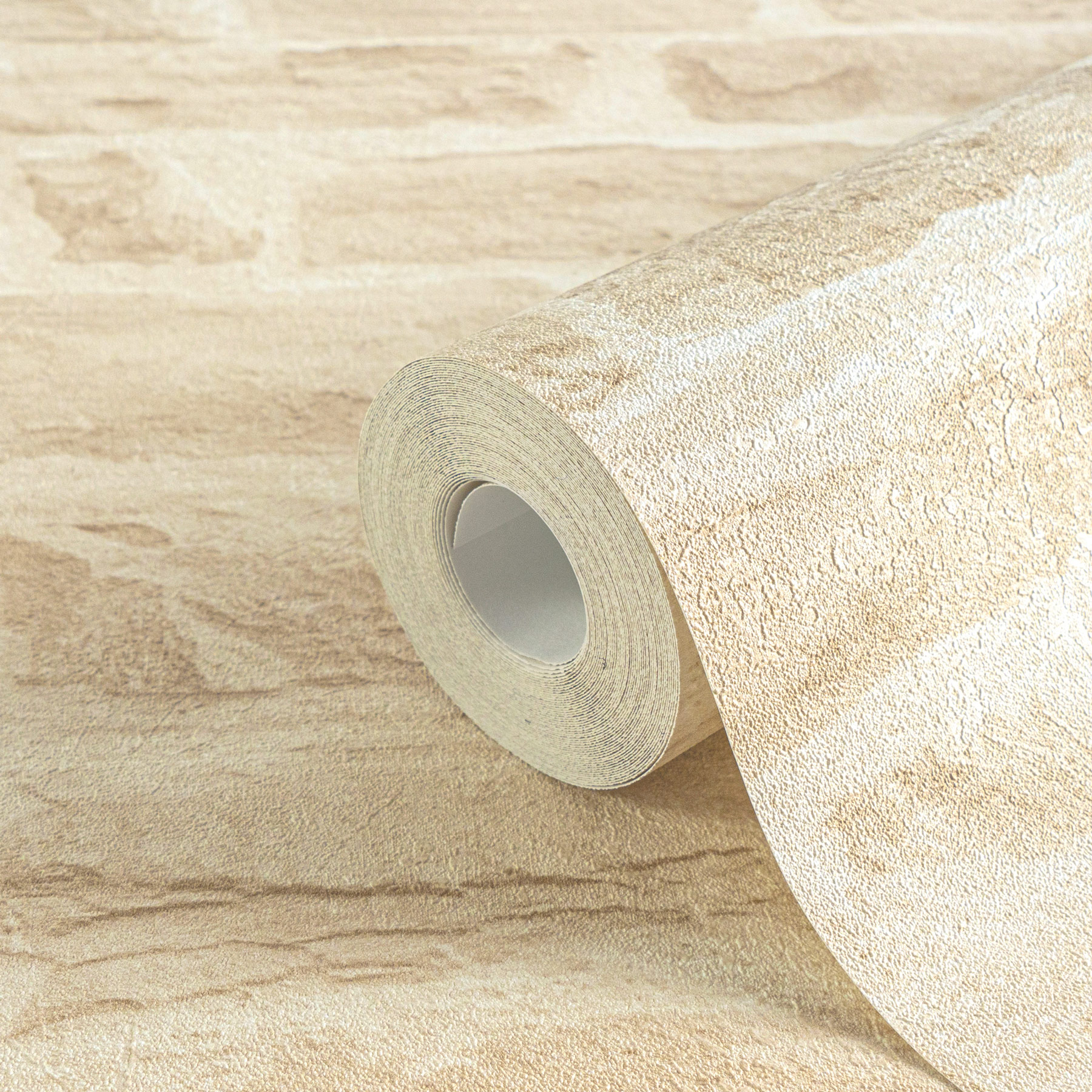 AS Vliestapete Elements 2 Steintapete Beige Mauer 355802